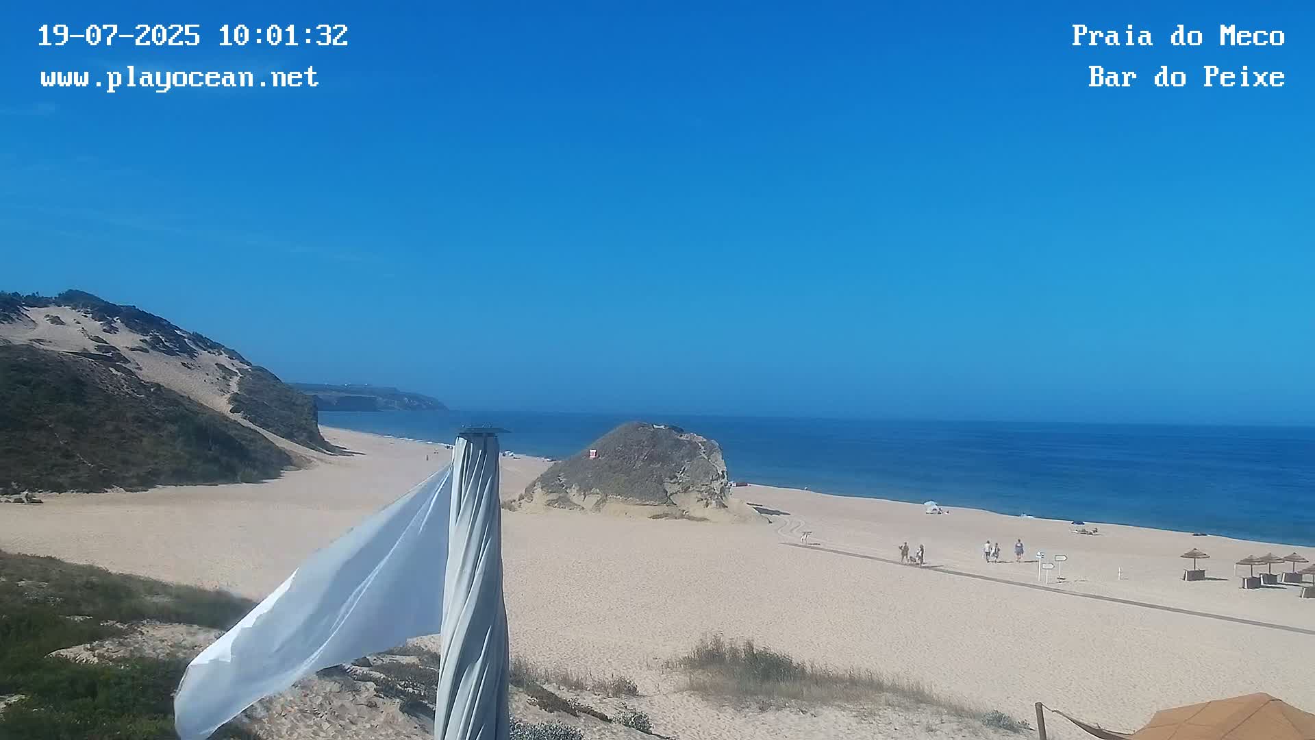 Praia do Meco Beach , Moinho de Baixo Live Cam  - Sesimbra,  Setubal, Lisbon, Portugal