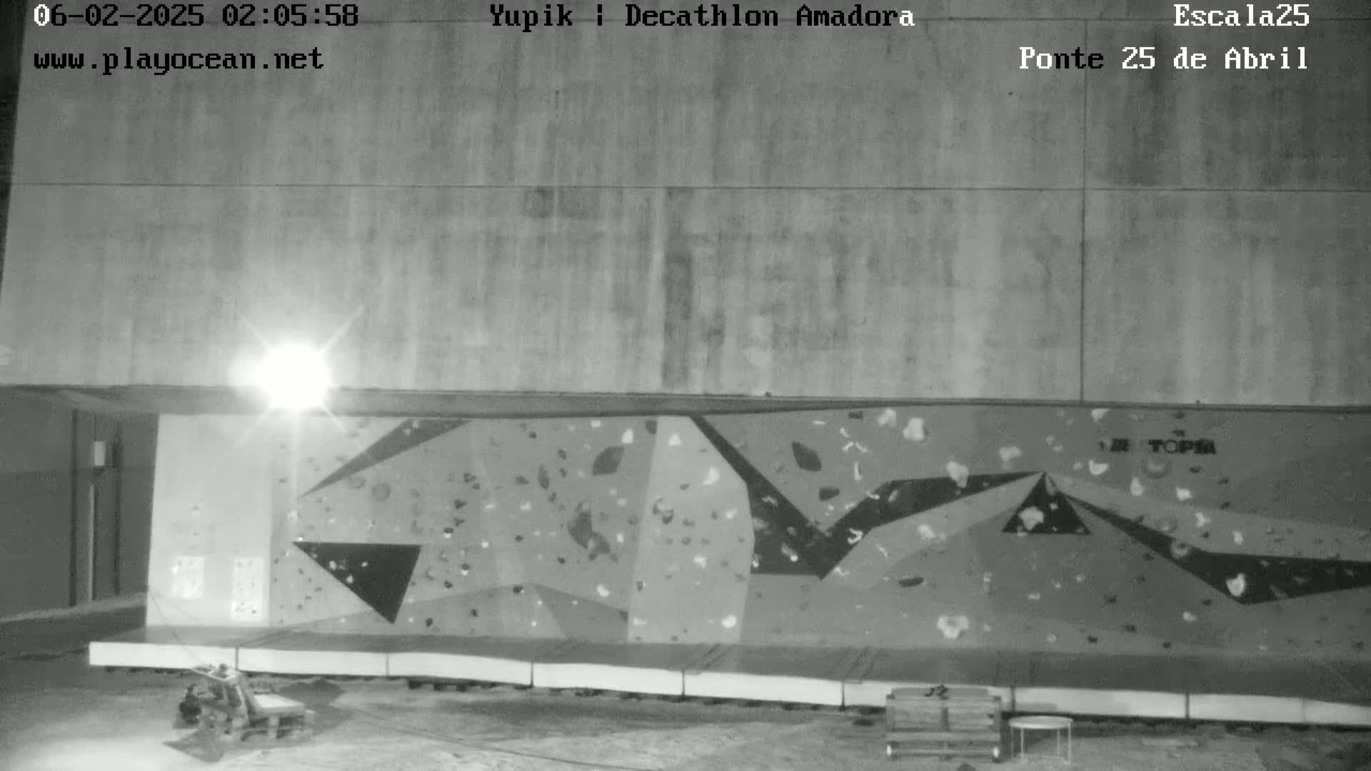Under Ponte 25 de April Bridge, Escala25 Climbing Studio Live Cam - Alcantara, Lisbon, Portugal 
