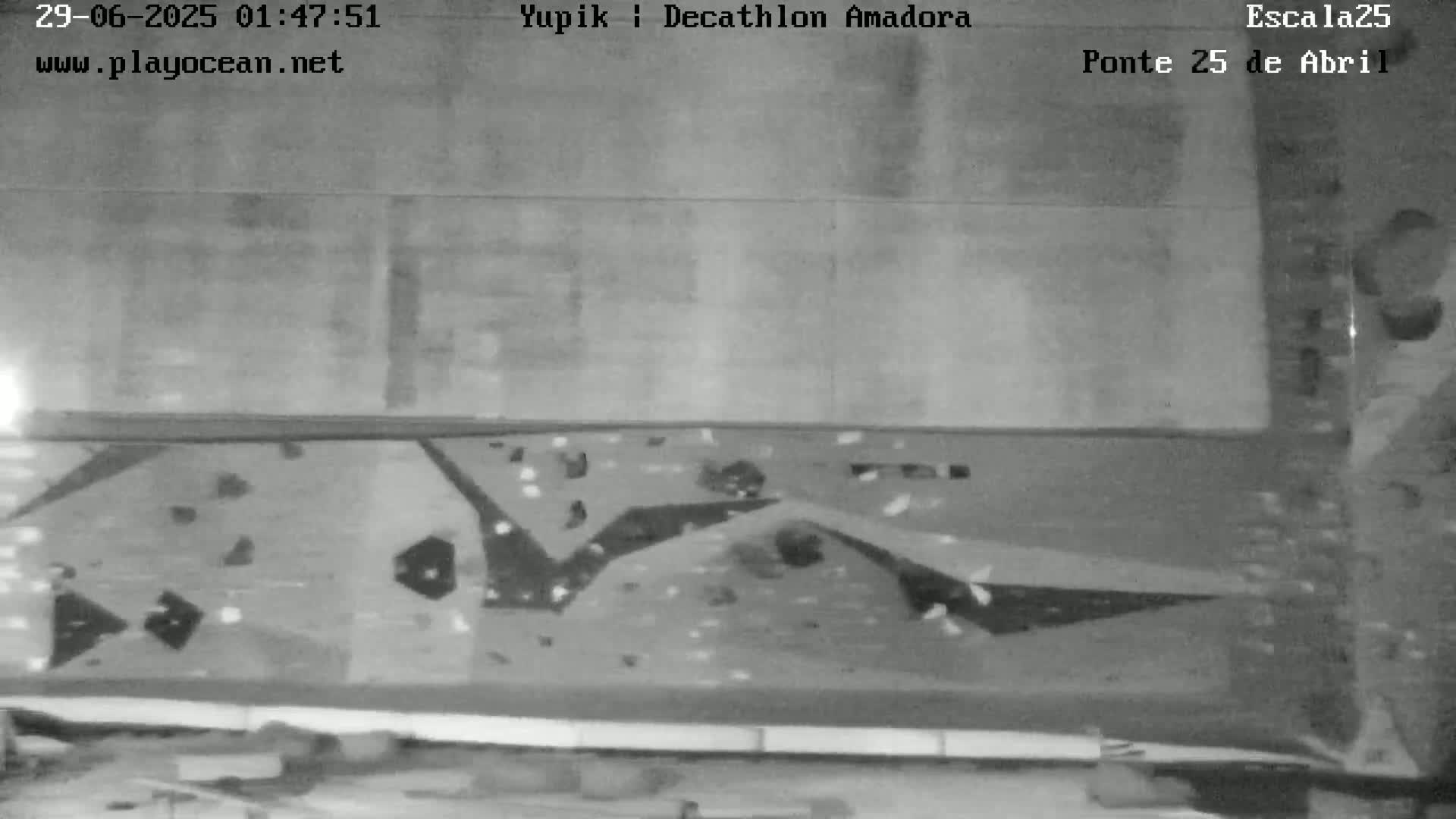 Under Ponte 25 de April Bridge, Escala25 Climbing Studio Live Cam - Alcantara, Lisbon, Portugal 