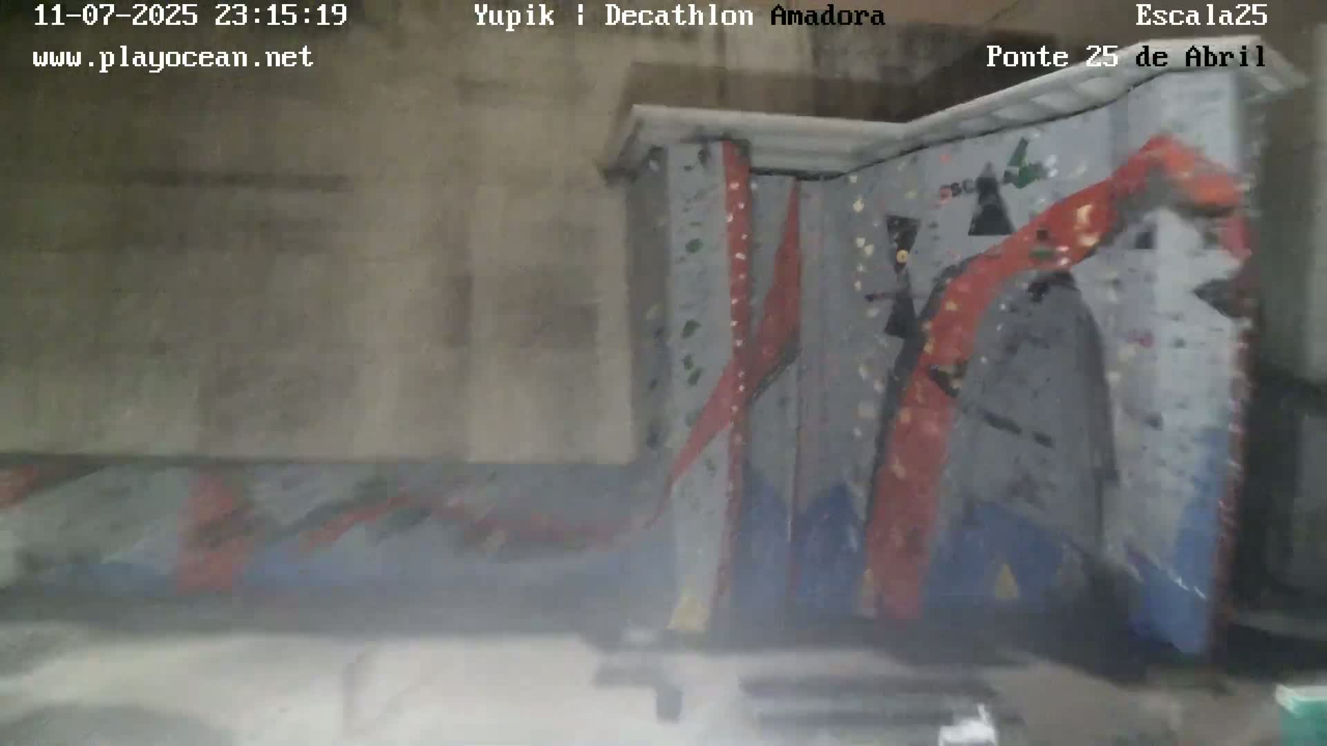 Under Ponte 25 de April Bridge, Escala25 Climbing Studio Live Cam - Alcantara, Lisbon, Portugal 