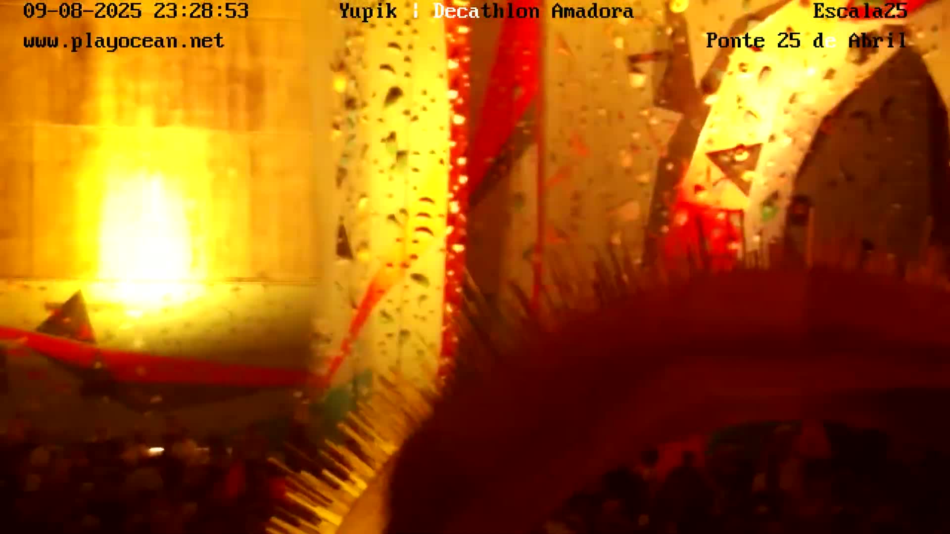 Under Ponte 25 de April Bridge, Escala25 Climbing Studio Live Cam - Alcantara, Lisbon, Portugal 