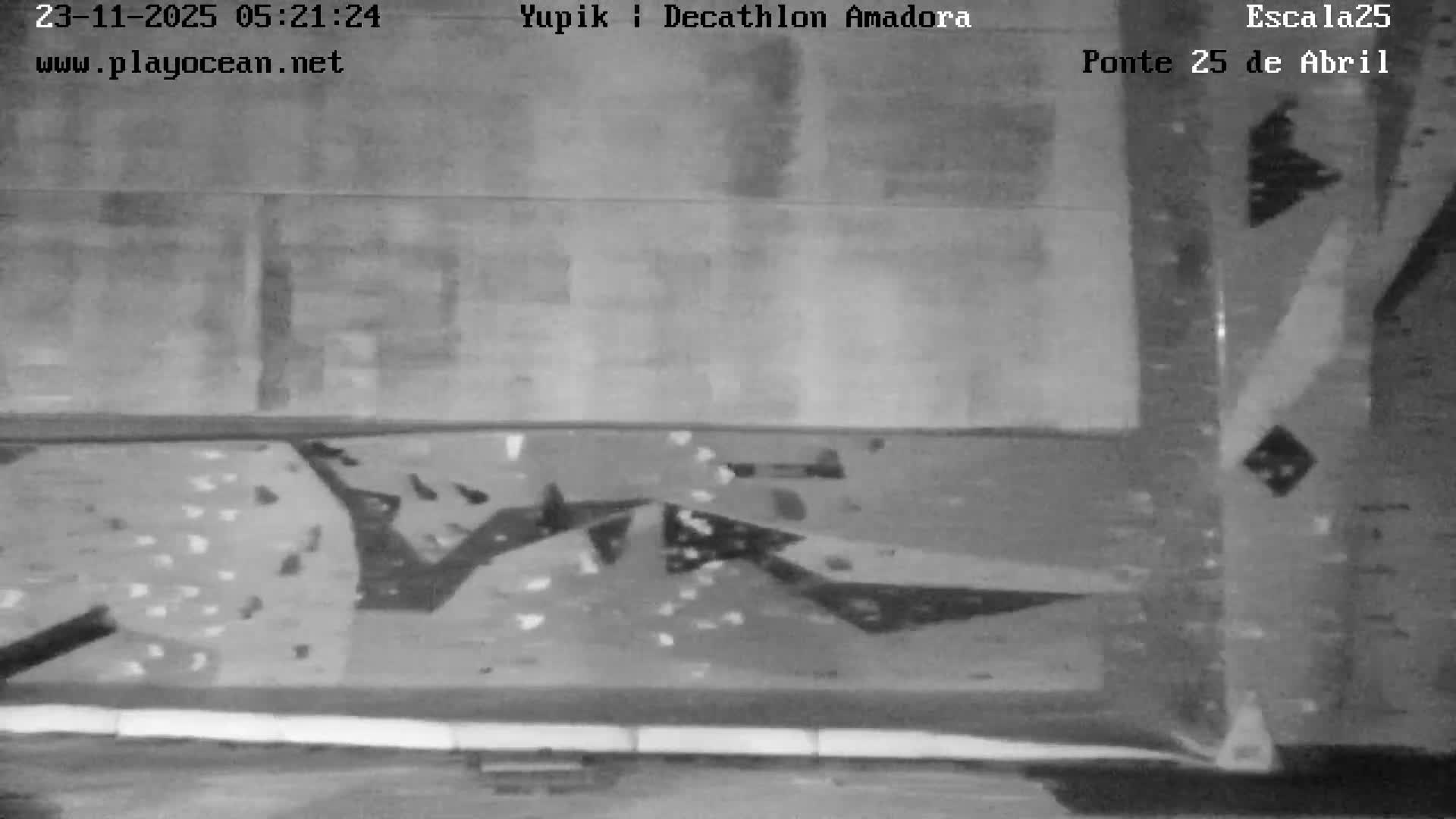 Under Ponte 25 de April Bridge, Escala25 Climbing Studio Live Cam - Alcantara, Lisbon, Portugal 