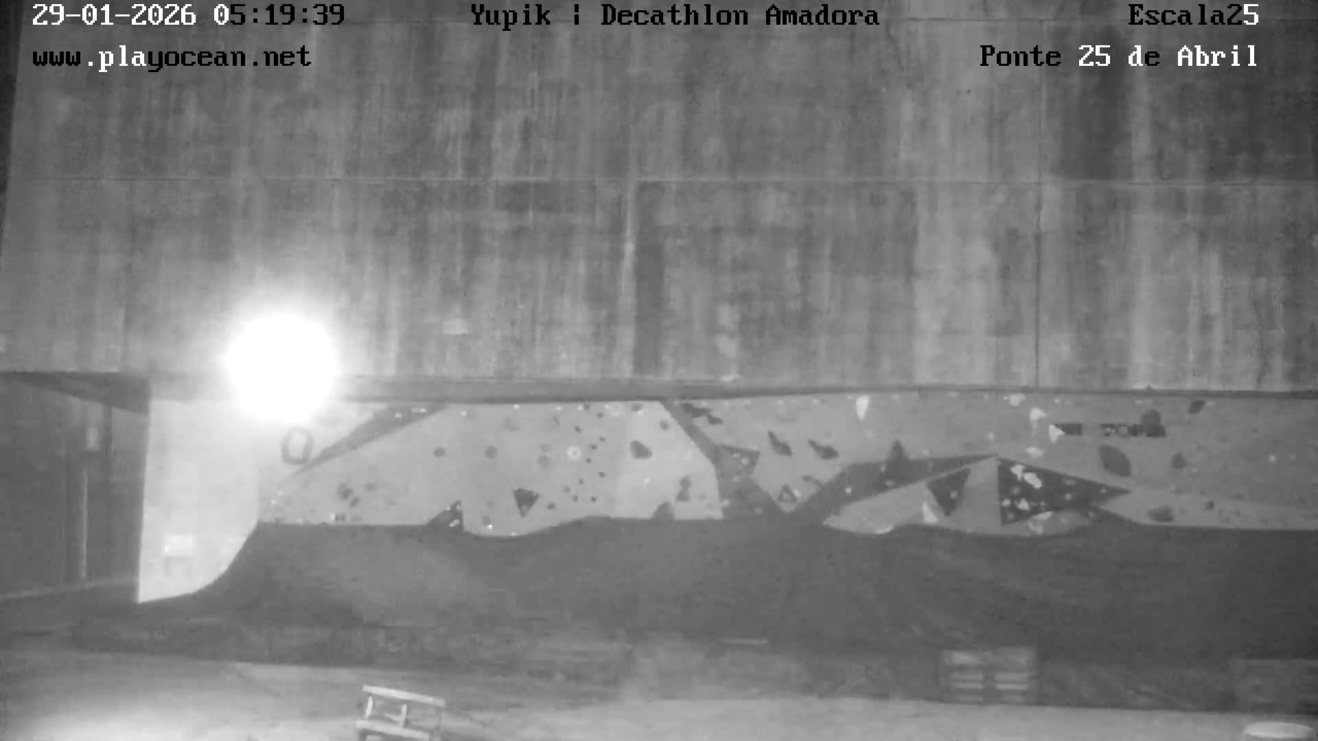 Under Ponte 25 de April Bridge, Escala25 Climbing Studio Live Cam - Alcantara, Lisbon, Portugal 