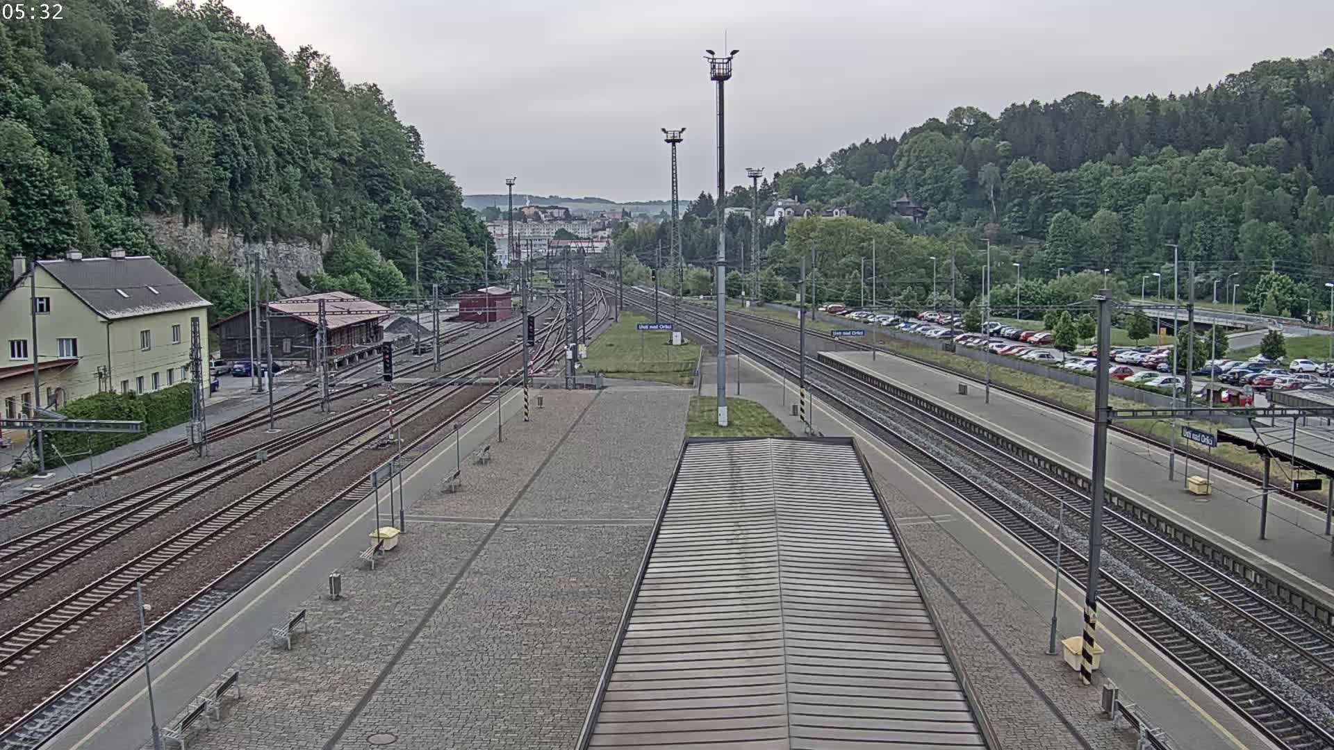 Usti nad Orlici Main Train Station Live Cam - Usti nas Orlici, Pardubice, Czechia