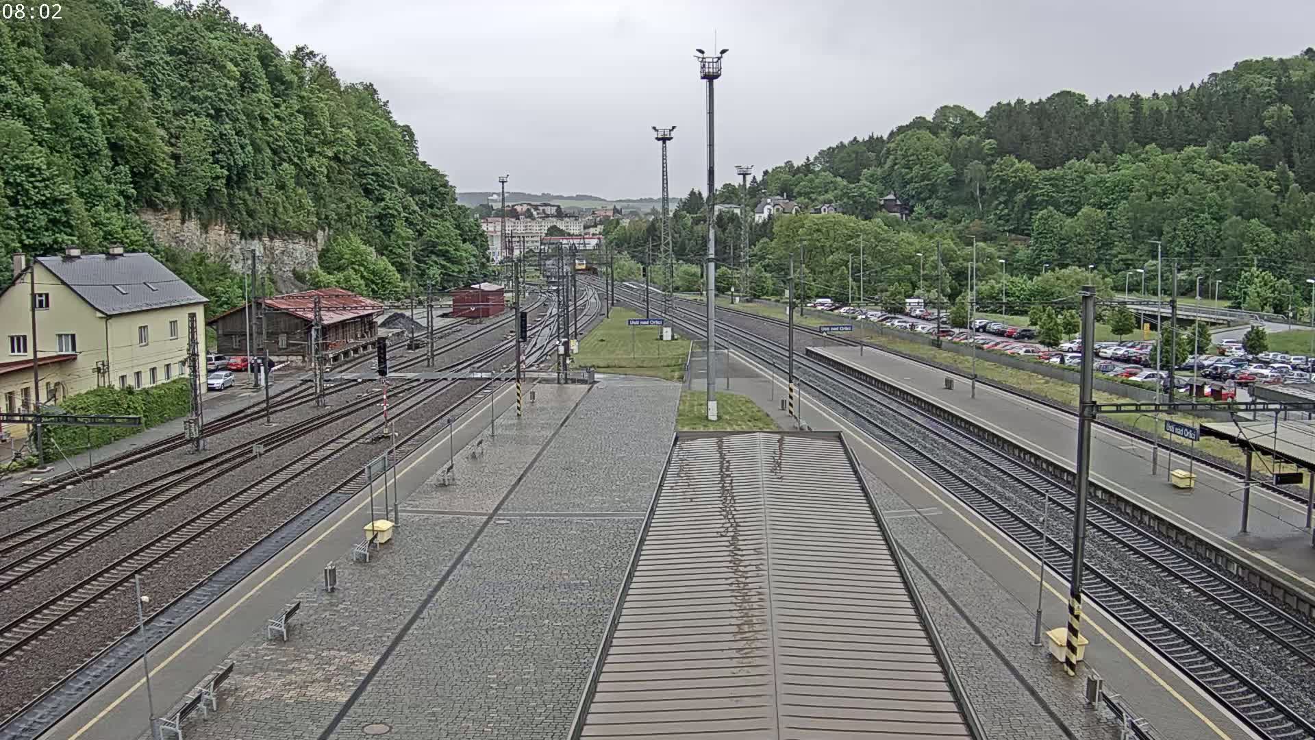 Usti nad Orlici Main Train Station Live Cam - Usti nas Orlici, Pardubice, Czechia