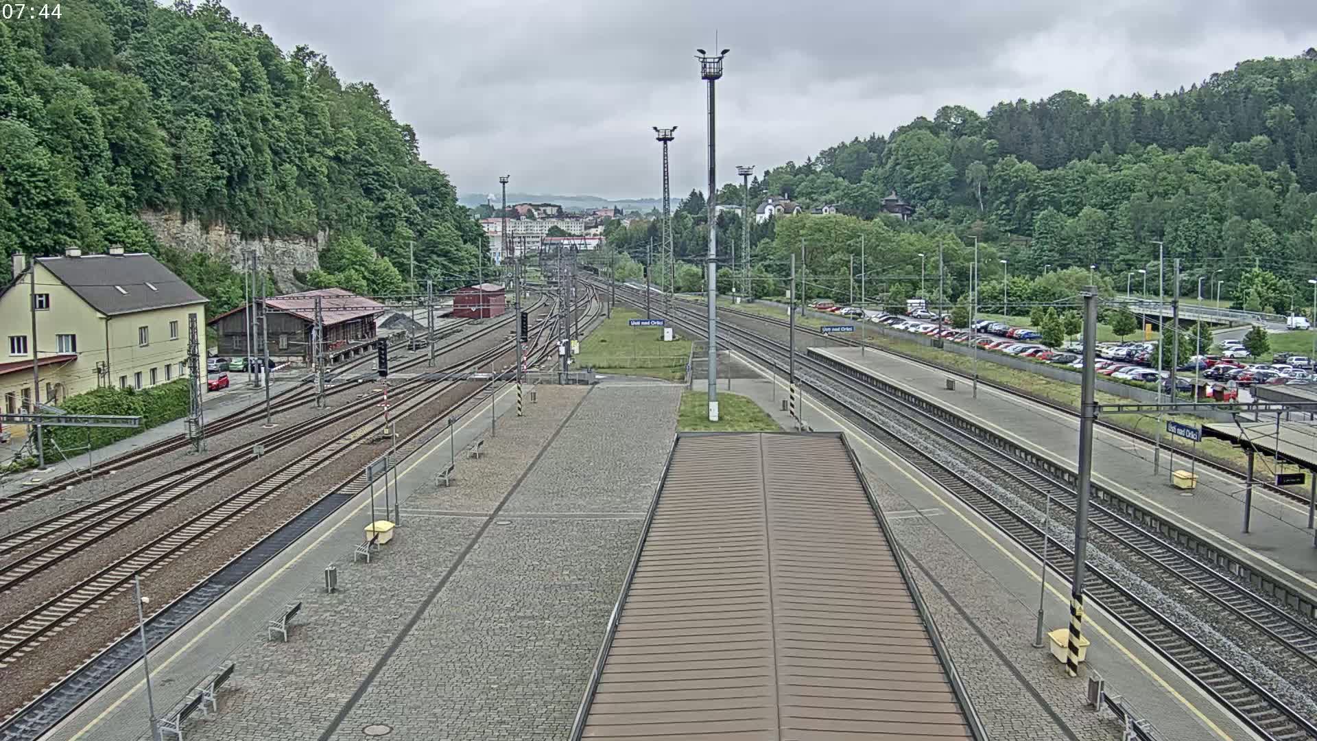Usti nad Orlici Main Train Station Live Cam - Usti nas Orlici, Pardubice, Czechia