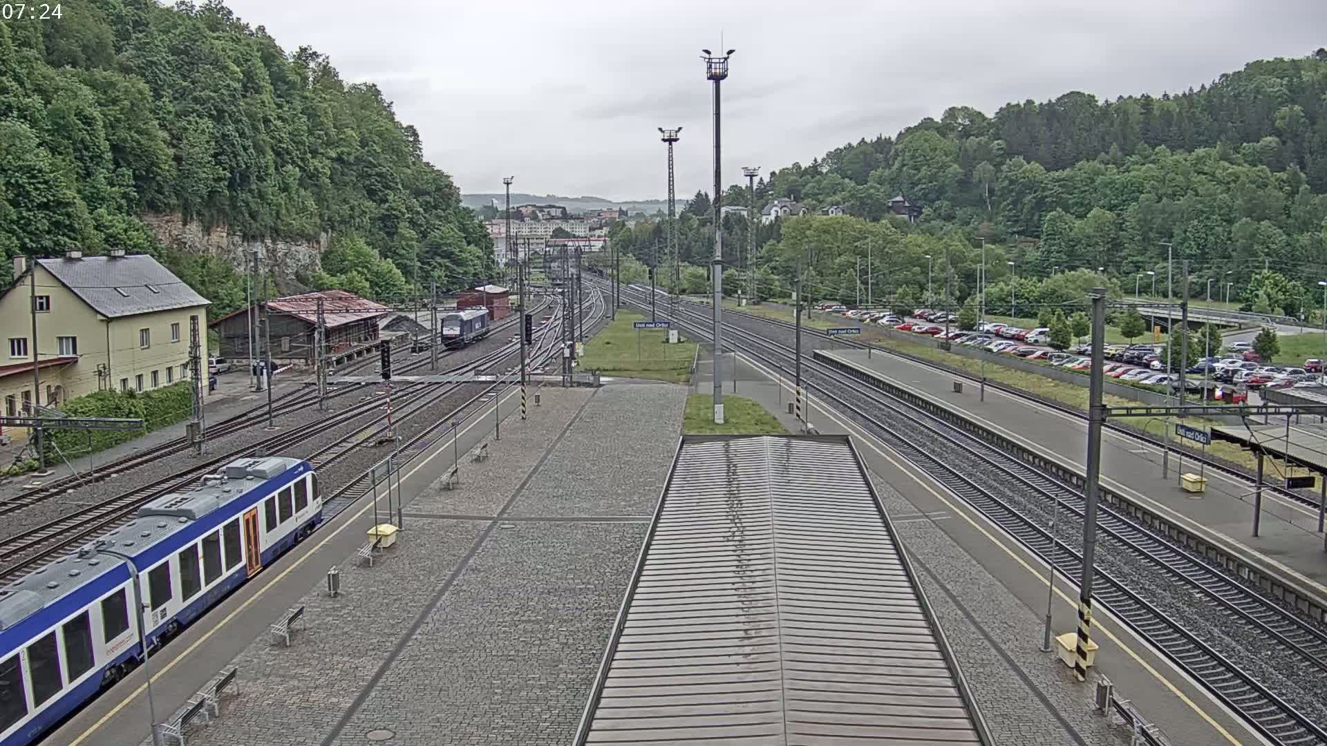 Usti nad Orlici Main Train Station Live Cam - Usti nas Orlici, Pardubice, Czechia