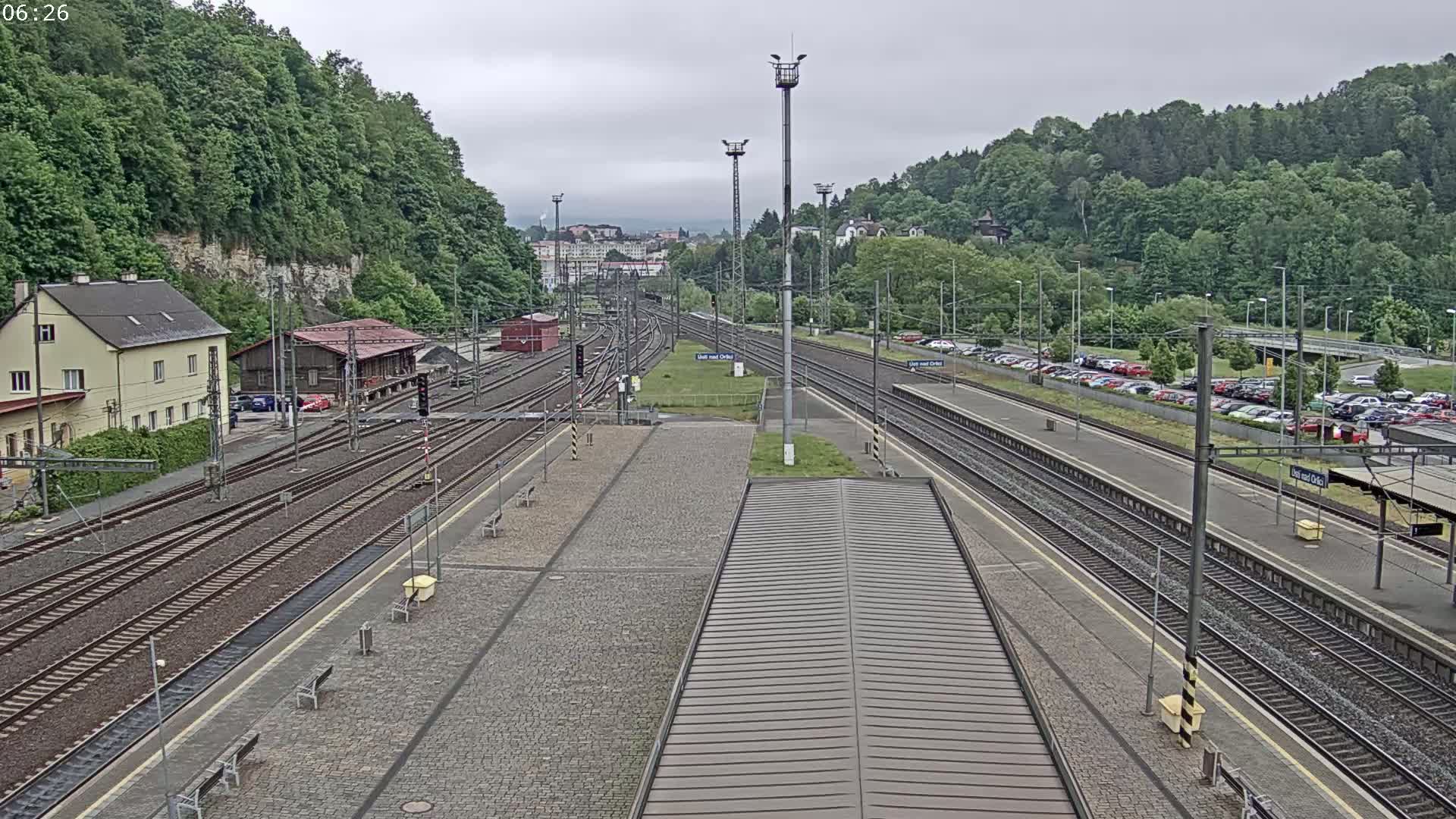 Usti nad Orlici Main Train Station Live Cam - Usti nas Orlici, Pardubice, Czechia
