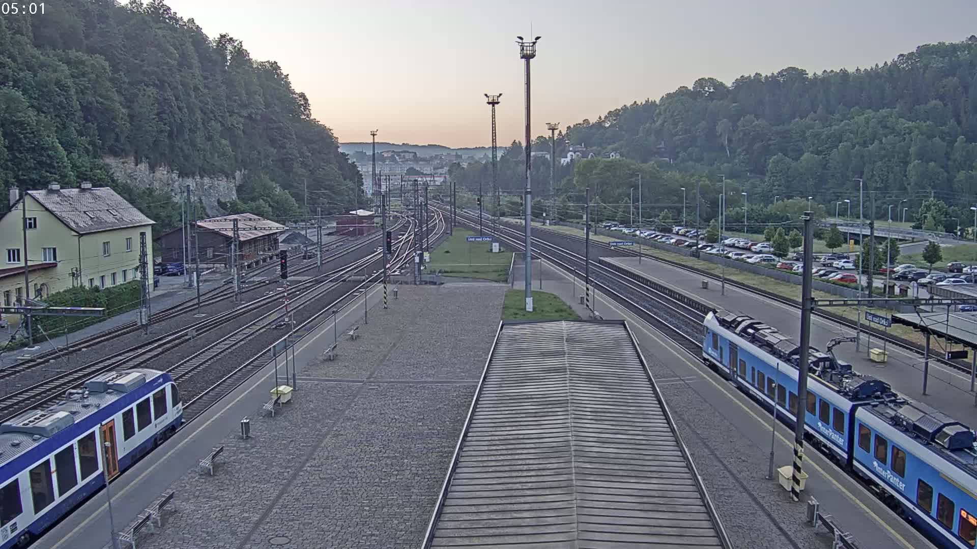 Usti nad Orlici Main Train Station Live Cam - Usti nas Orlici, Pardubice, Czechia