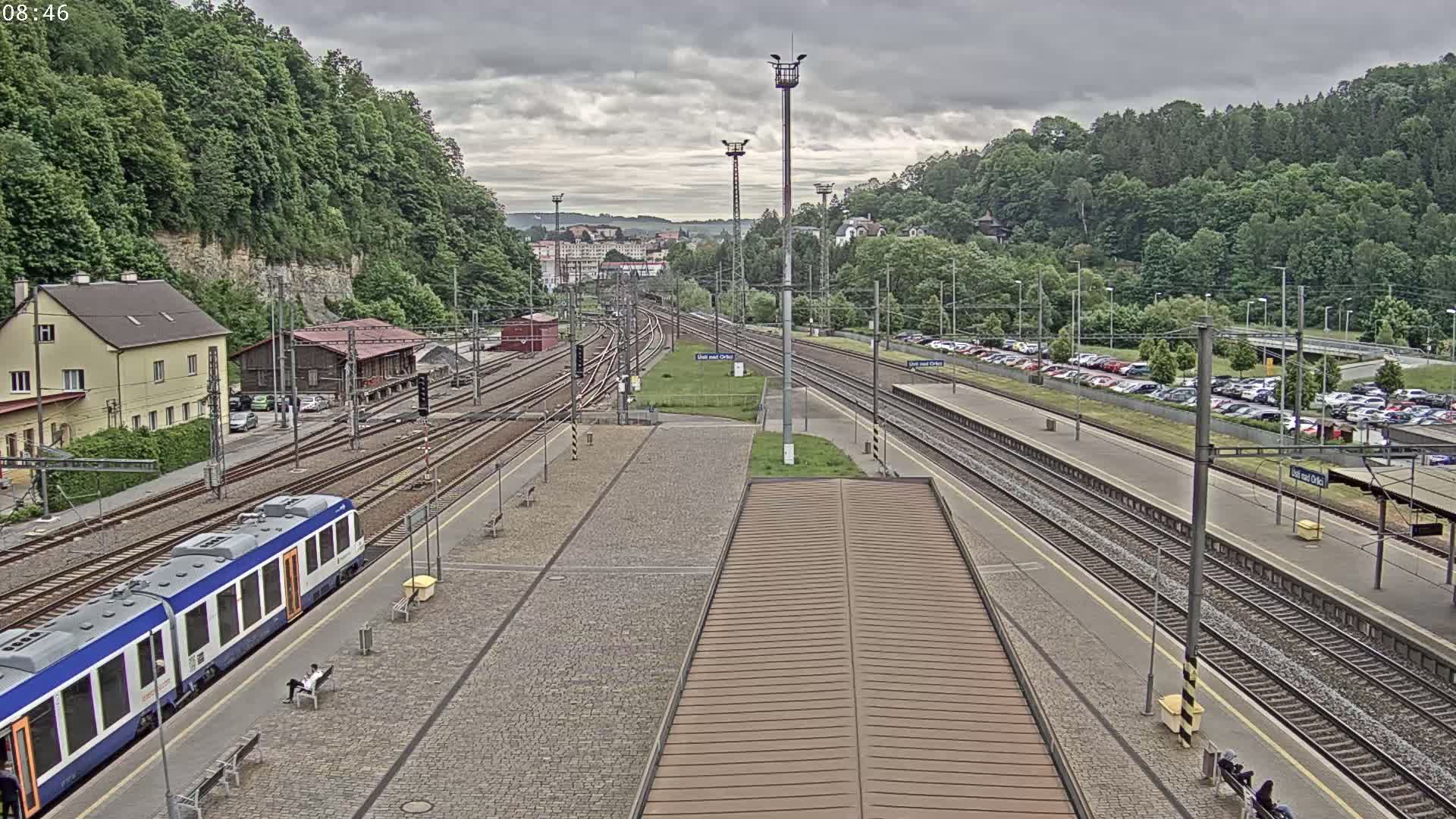 Usti nad Orlici Main Train Station Live Cam - Usti nas Orlici, Pardubice, Czechia