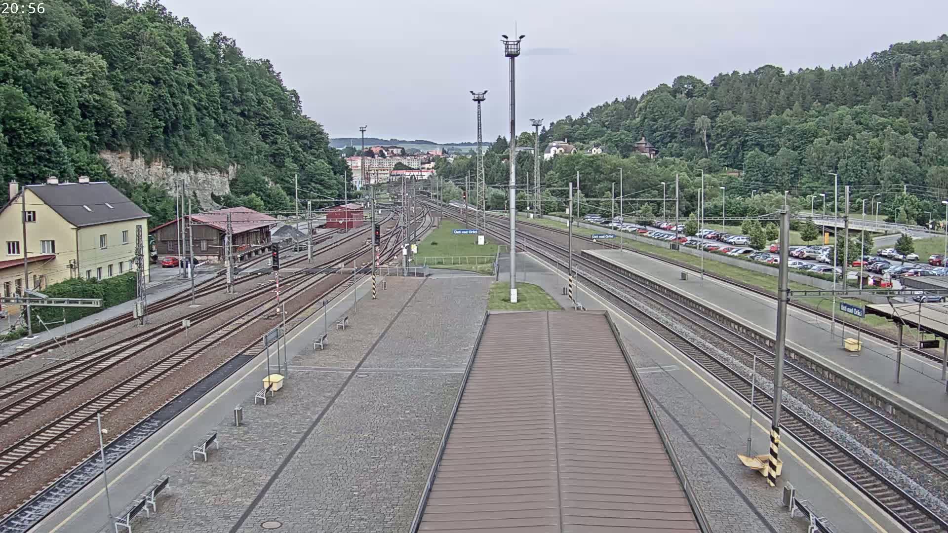 Usti nad Orlici Main Train Station Live Cam - Usti nas Orlici, Pardubice, Czechia