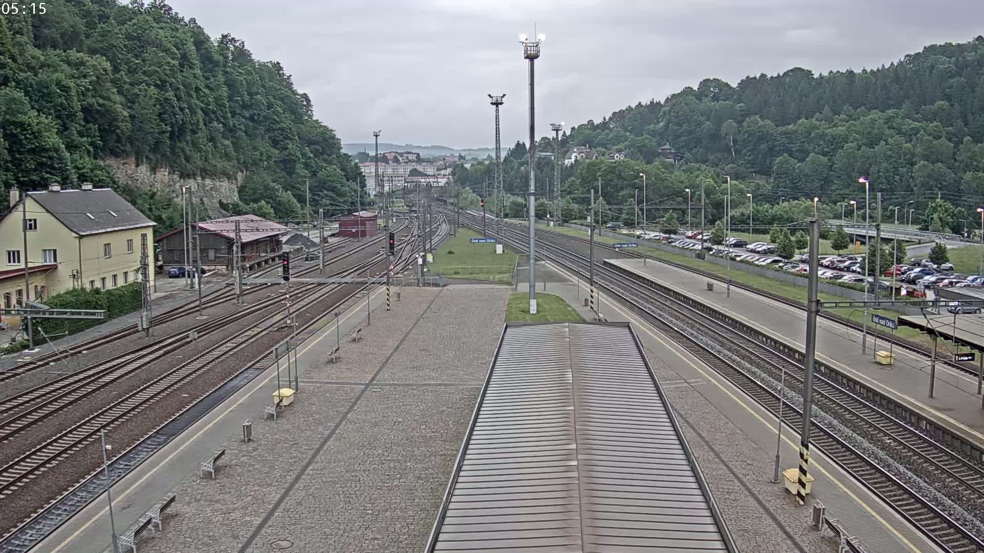 Usti nad Orlici Main Train Station Live Cam - Usti nas Orlici, Pardubice, Czechia