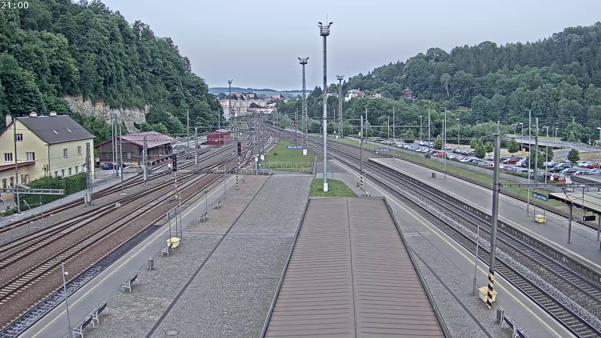 Usti nad Orlici Main Train Station Live Cam - Usti nas Orlici, Pardubice, Czechia