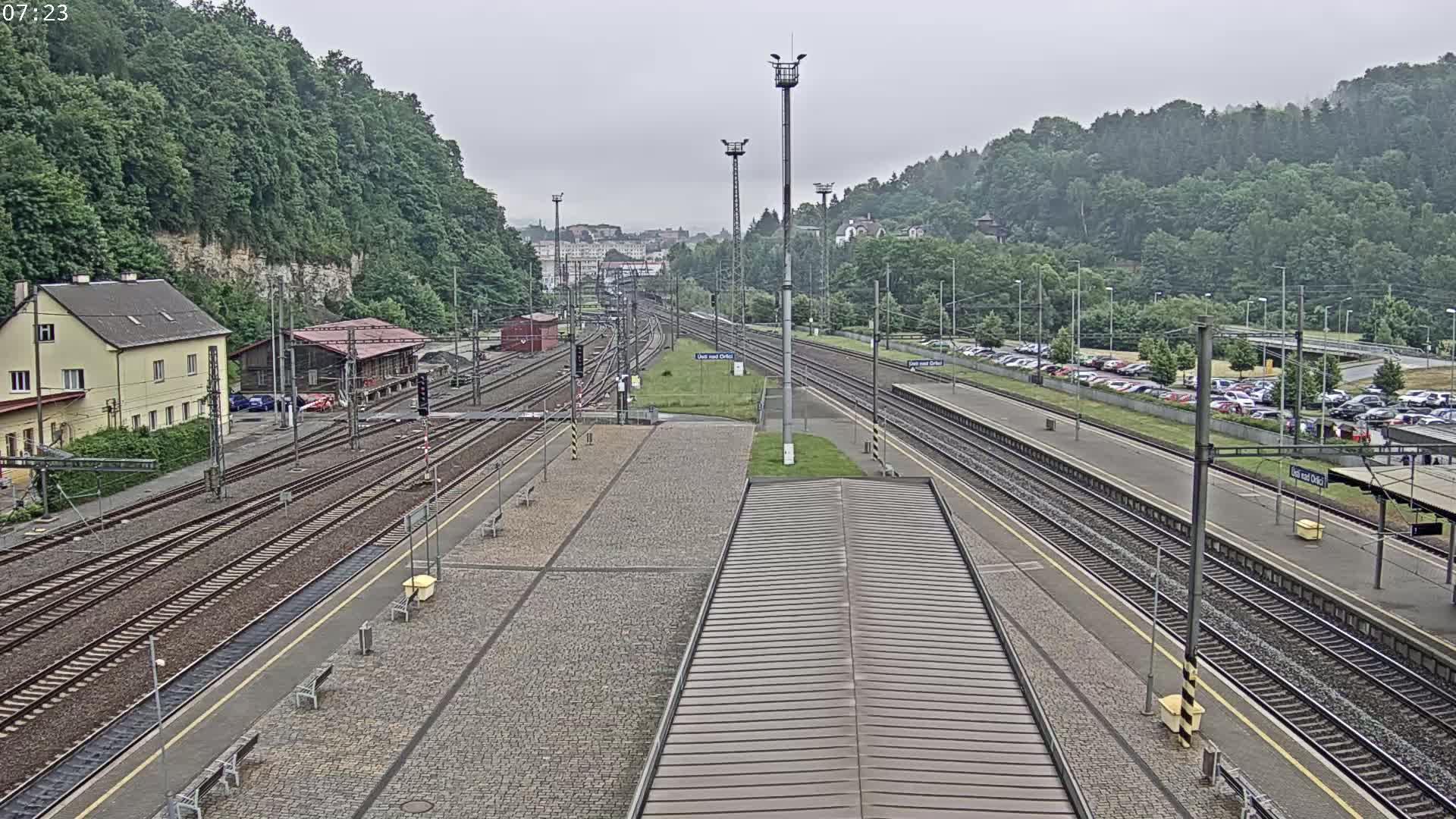 Usti nad Orlici Main Train Station Live Cam - Usti nas Orlici, Pardubice, Czechia
