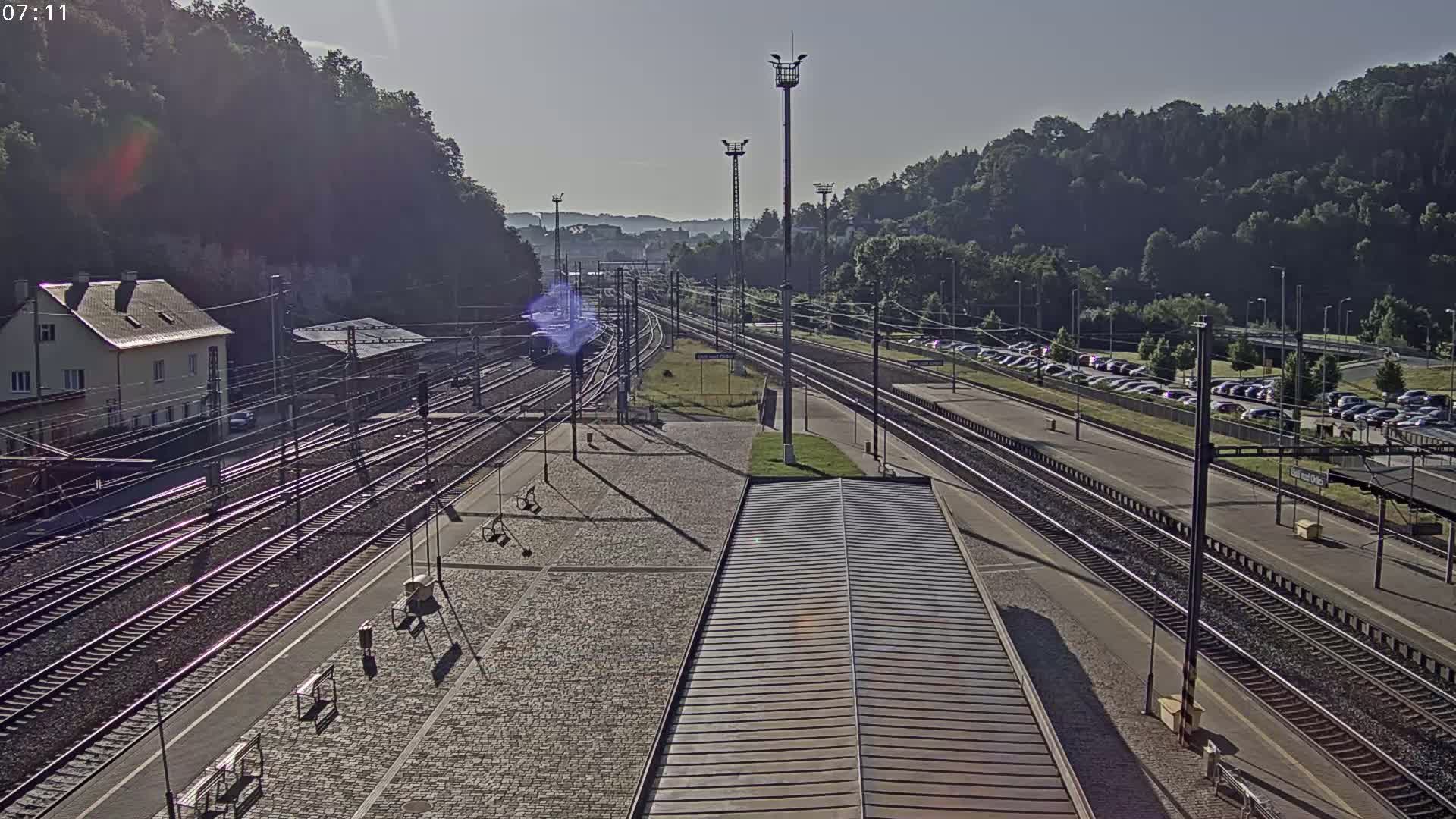 Usti nad Orlici Main Train Station Live Cam - Usti nas Orlici, Pardubice, Czechia