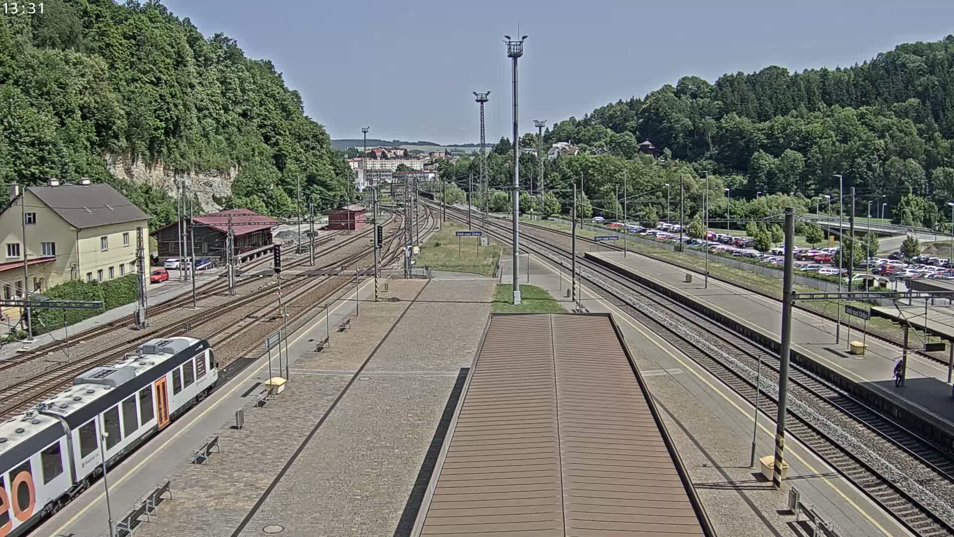 Usti nad Orlici Main Train Station Live Cam - Usti nas Orlici, Pardubice, Czechia