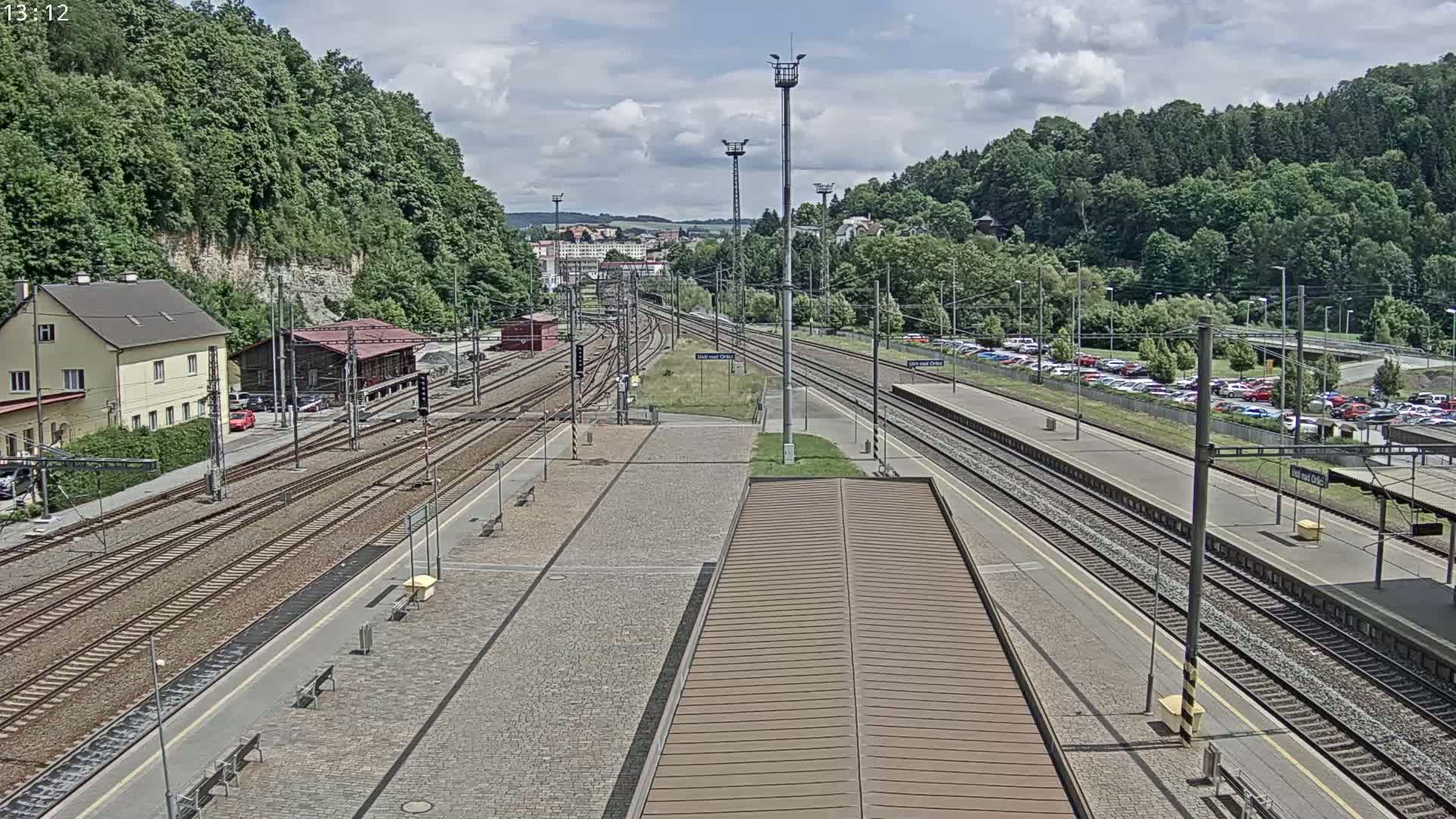 Usti nad Orlici Main Train Station Live Cam - Usti nas Orlici, Pardubice, Czechia