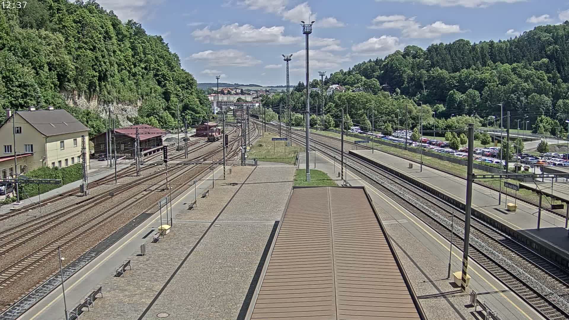 Usti nad Orlici Main Train Station Live Cam - Usti nas Orlici, Pardubice, Czechia