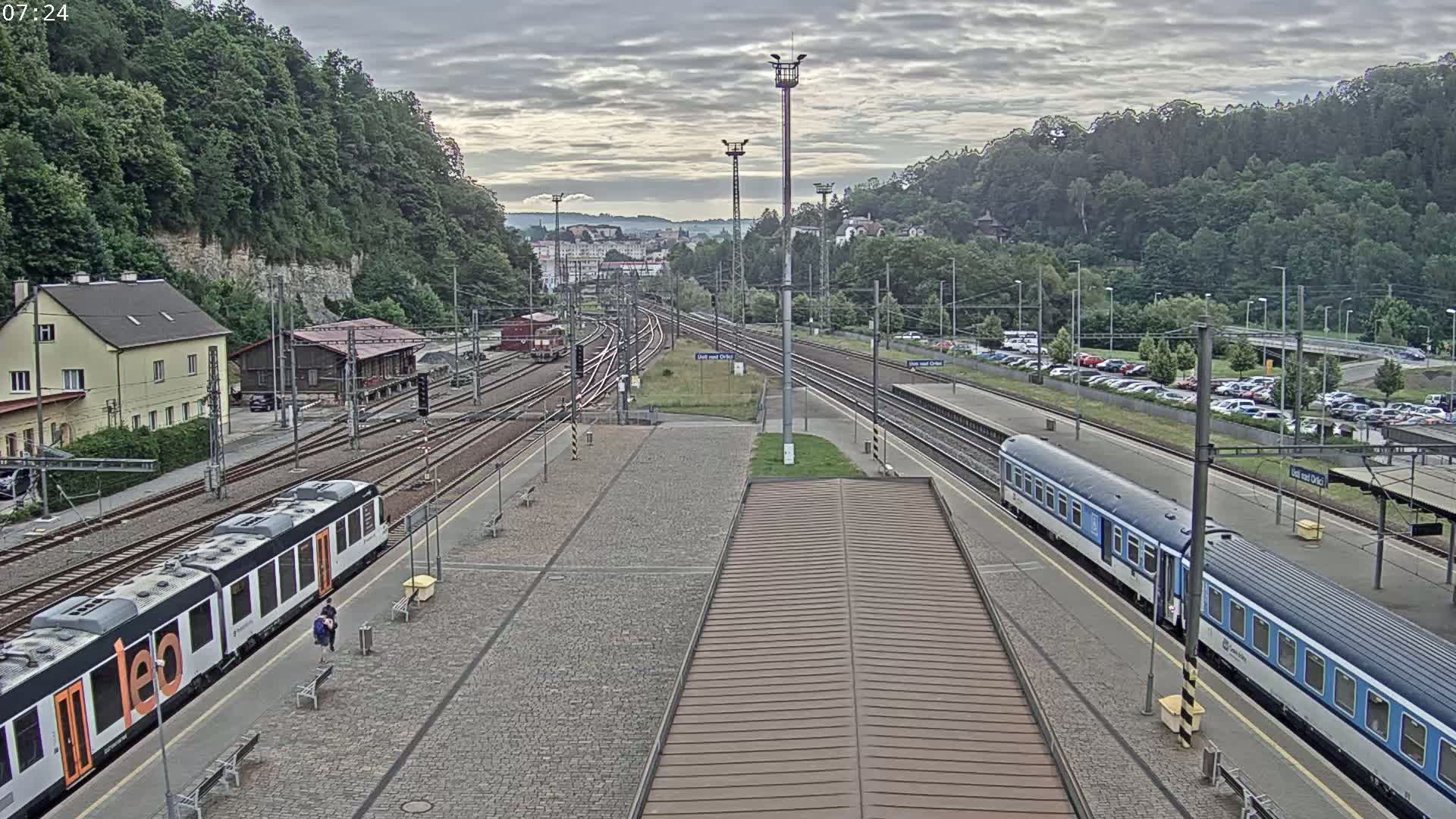 Usti nad Orlici Main Train Station Live Cam - Usti nas Orlici, Pardubice, Czechia