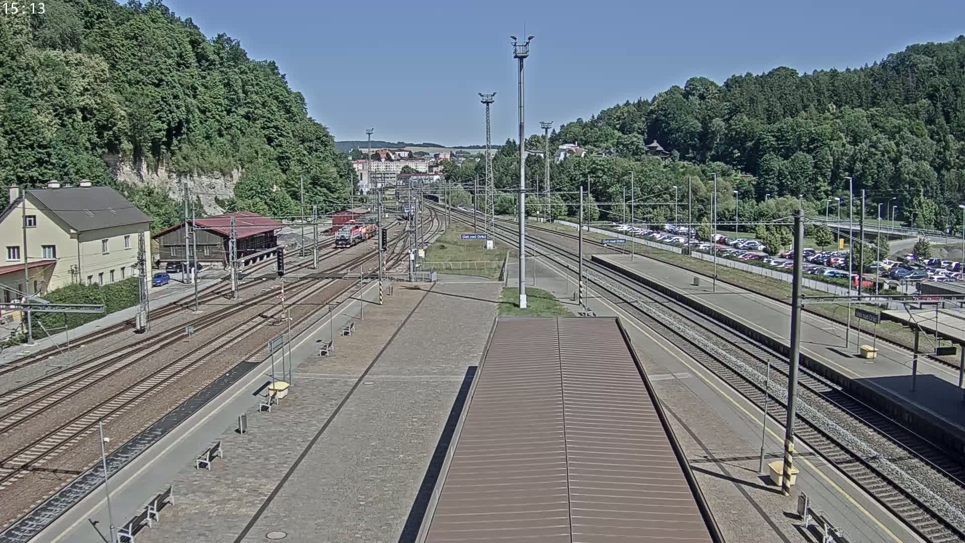 Usti nad Orlici Main Train Station Live Cam - Usti nas Orlici, Pardubice, Czechia