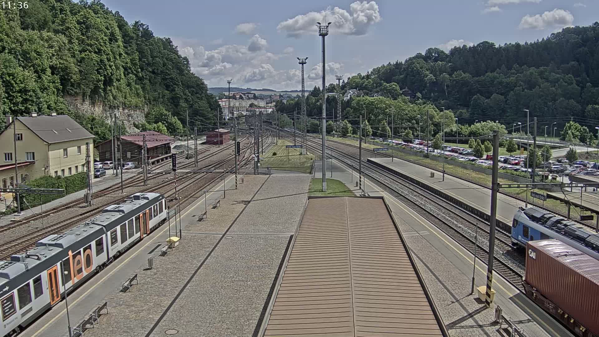 Usti nad Orlici Main Train Station Live Cam - Usti nas Orlici, Pardubice, Czechia