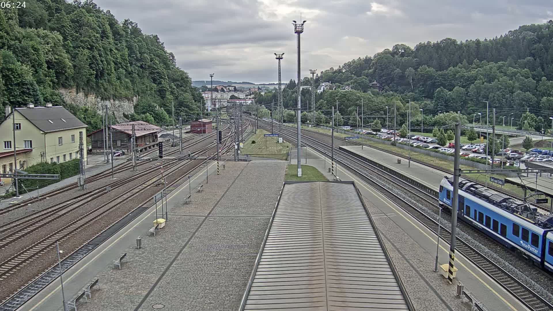 Usti nad Orlici Main Train Station Live Cam - Usti nas Orlici, Pardubice, Czechia