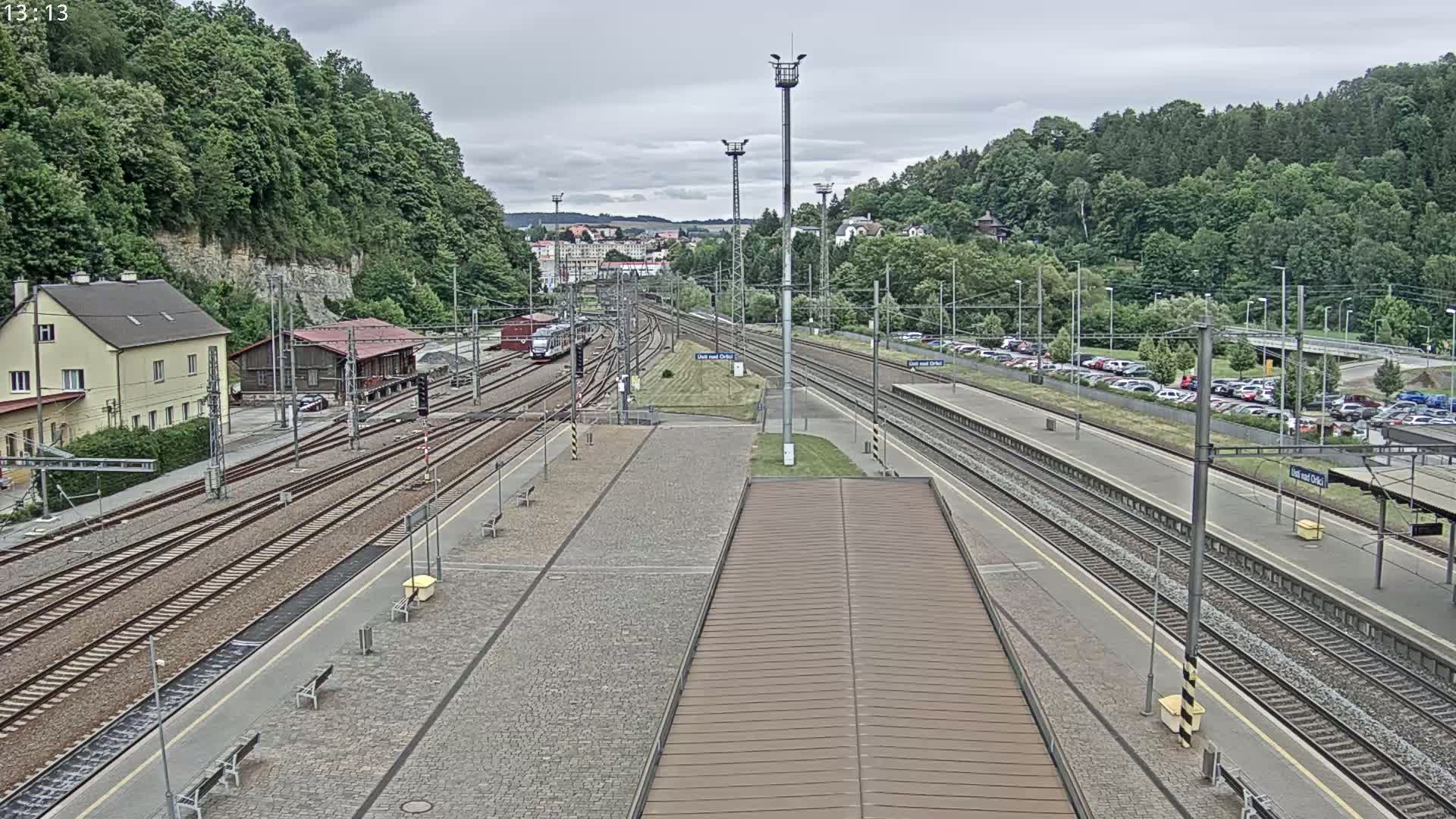 Usti nad Orlici Main Train Station Live Cam - Usti nas Orlici, Pardubice, Czechia