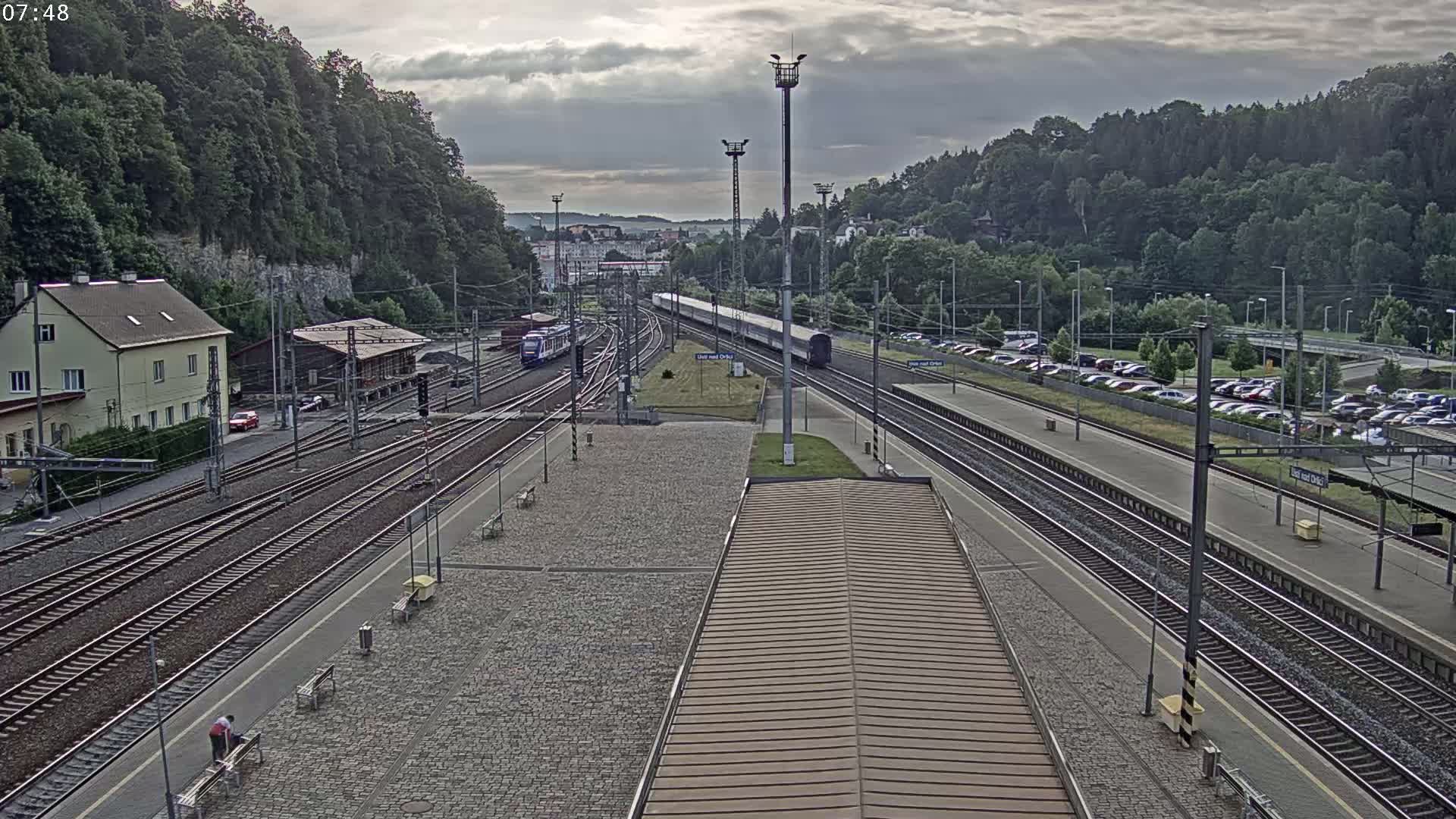 Usti nad Orlici Main Train Station Live Cam - Usti nas Orlici, Pardubice, Czechia