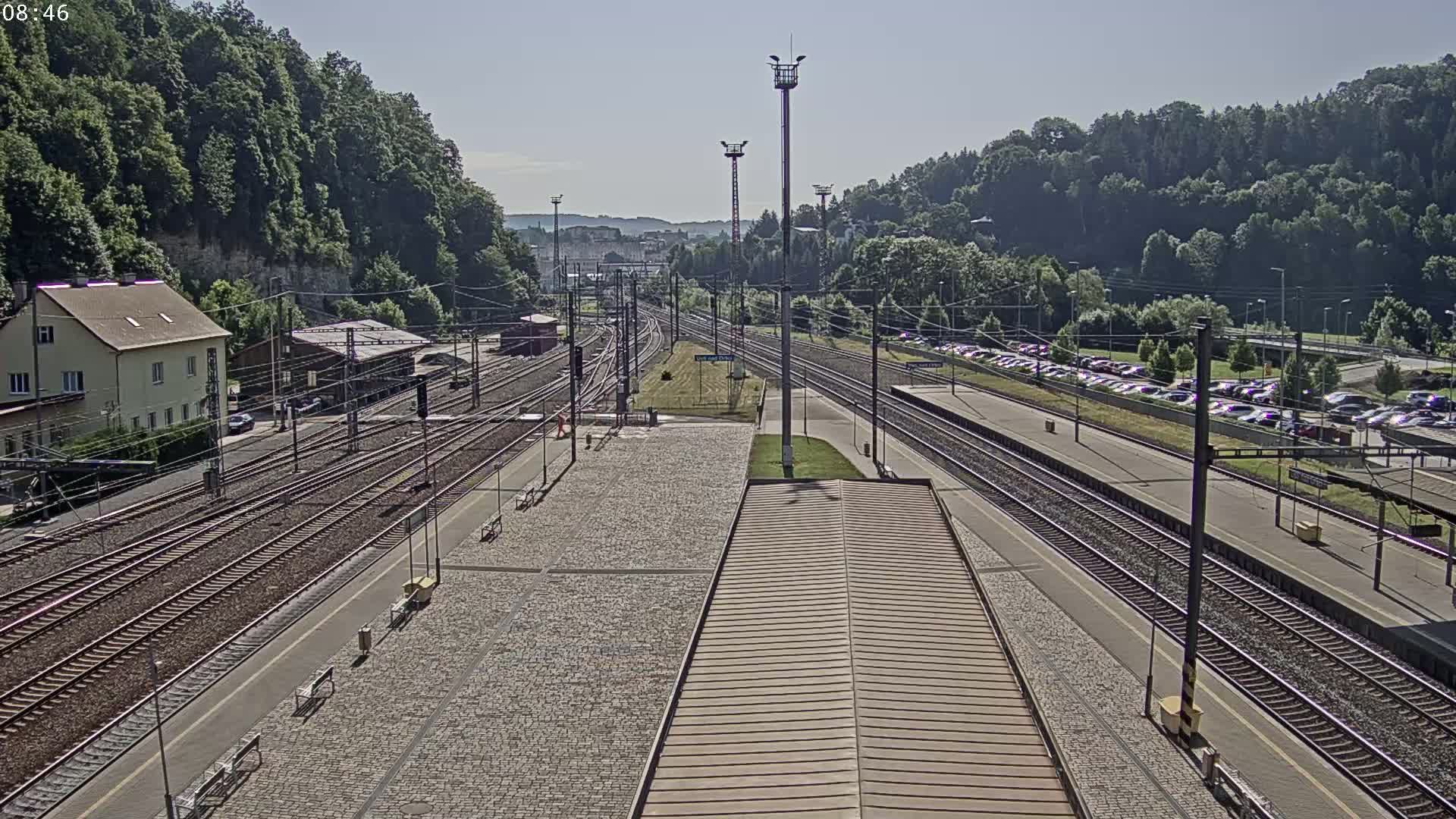 Usti nad Orlici Main Train Station Live Cam - Usti nas Orlici, Pardubice, Czechia