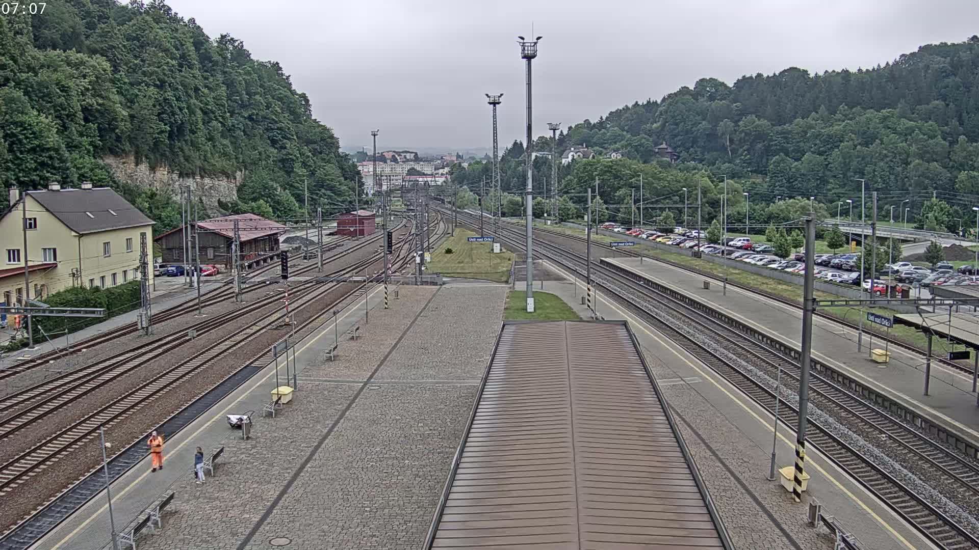 Usti nad Orlici Main Train Station Live Cam - Usti nas Orlici, Pardubice, Czechia