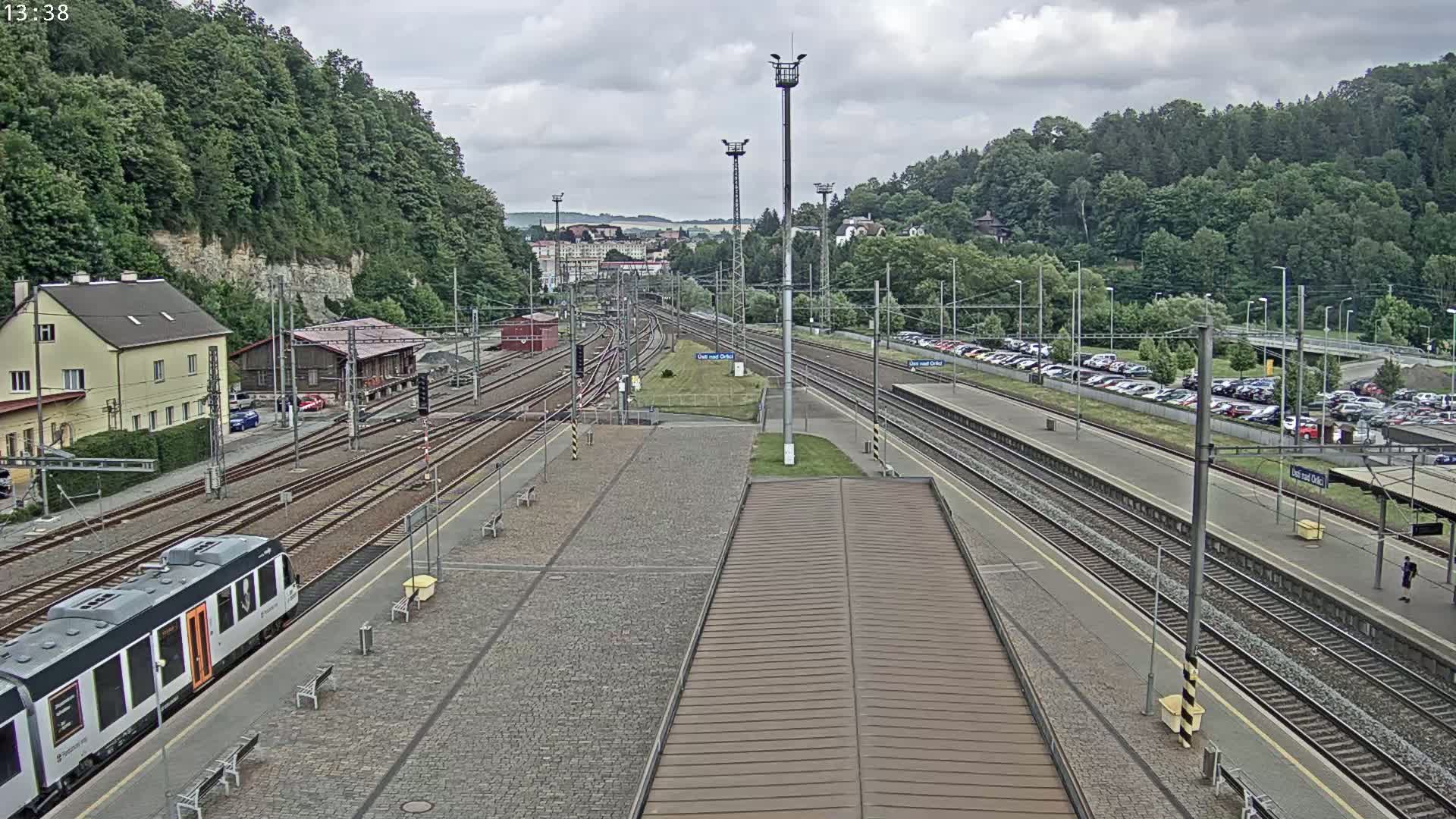 Usti nad Orlici Main Train Station Live Cam - Usti nas Orlici, Pardubice, Czechia