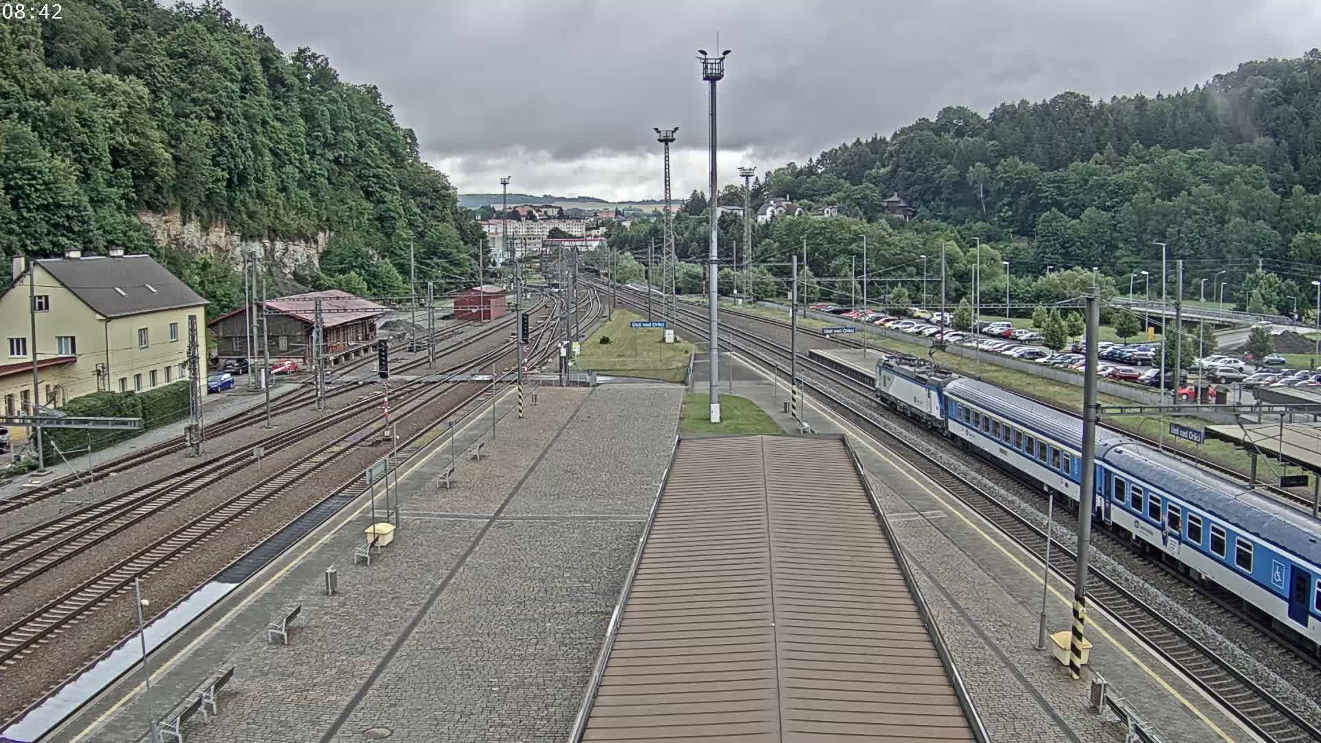 Usti nad Orlici Main Train Station Live Cam - Usti nas Orlici, Pardubice, Czechia