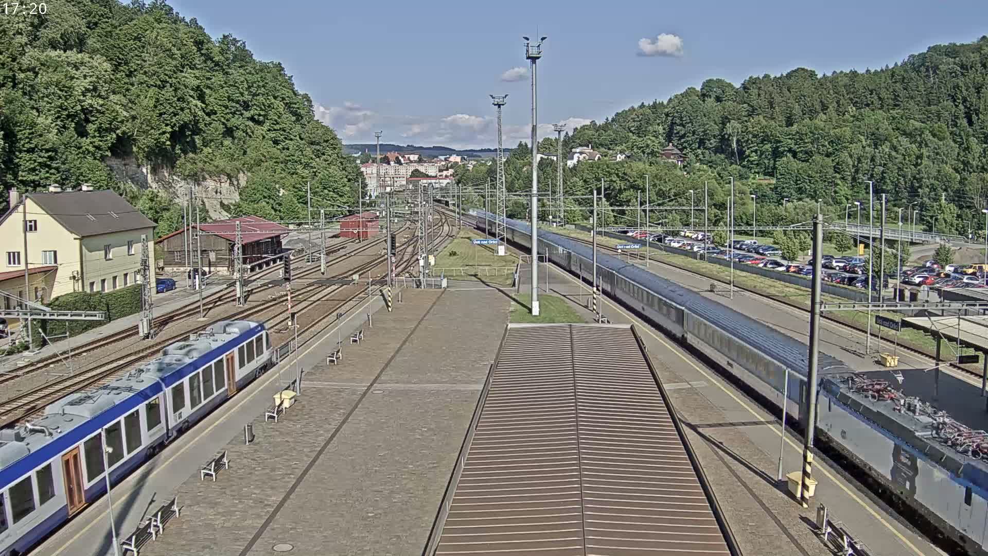 Usti nad Orlici Main Train Station Live Cam - Usti nas Orlici, Pardubice, Czechia