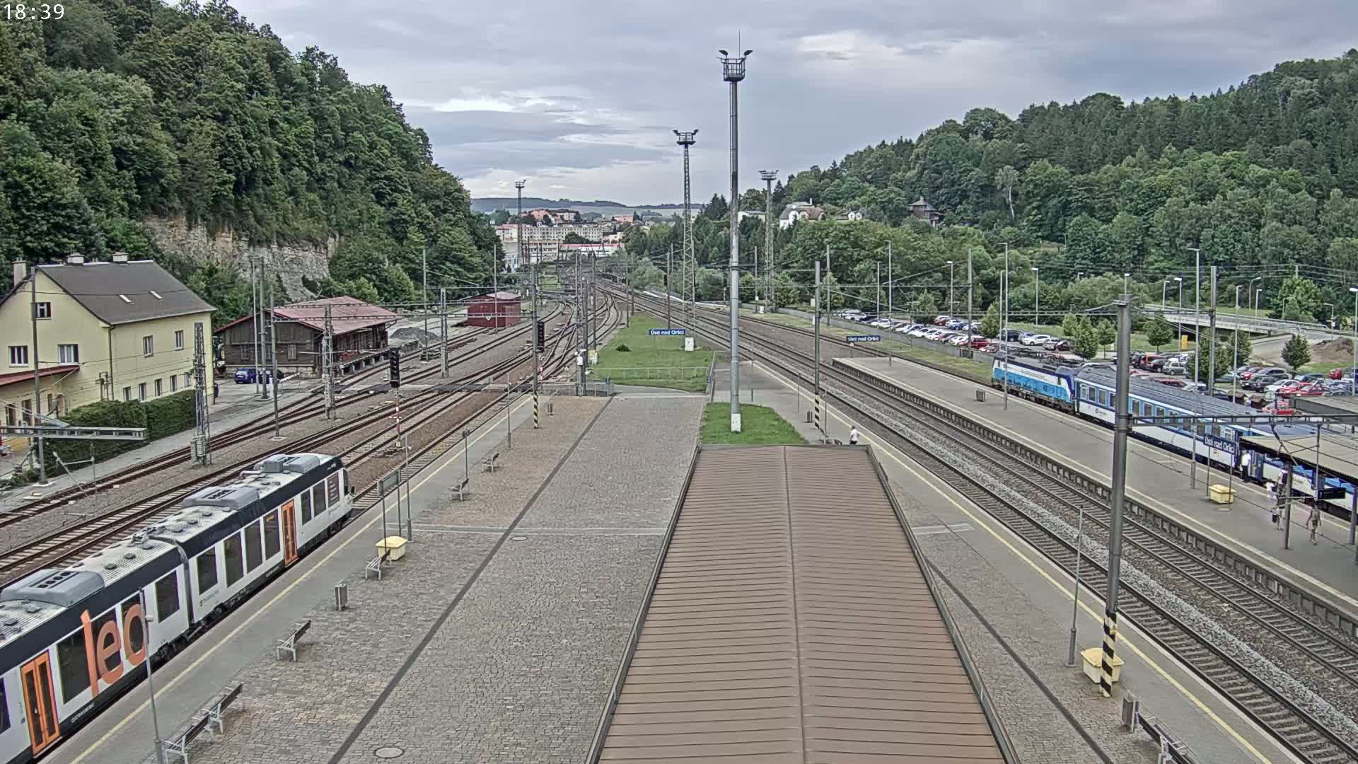 Usti nad Orlici Main Train Station Live Cam - Usti nas Orlici, Pardubice, Czechia