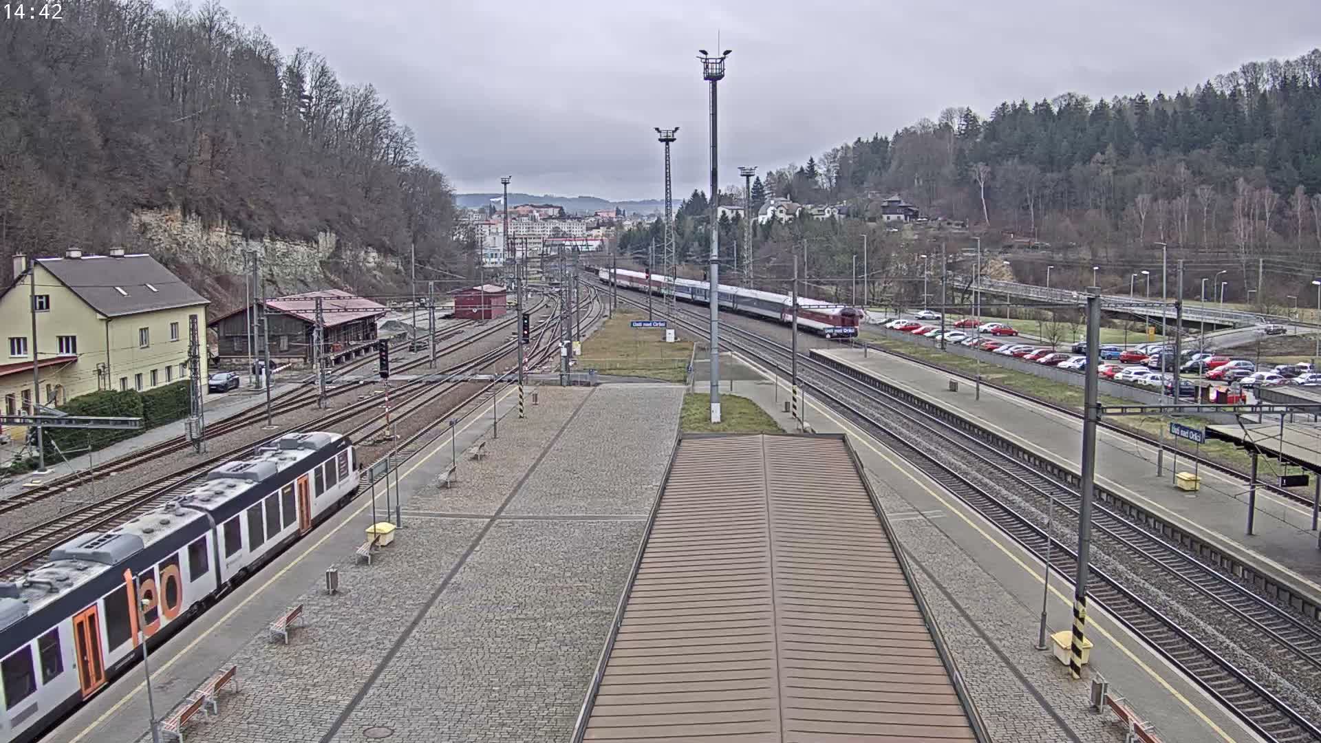 Usti nad Orlici Main Train Station Live Cam - Usti nas Orlici, Pardubice, Czechia