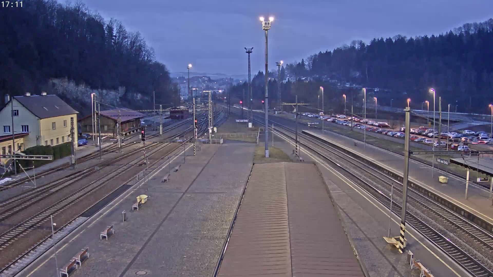 Usti nad Orlici Main Train Station Live Cam - Usti nas Orlici, Pardubice, Czechia