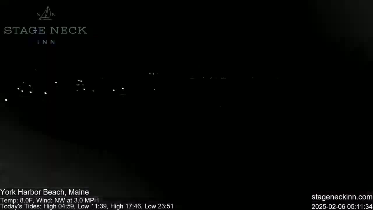 York Harbor Beach Live Cam, Maine USA 