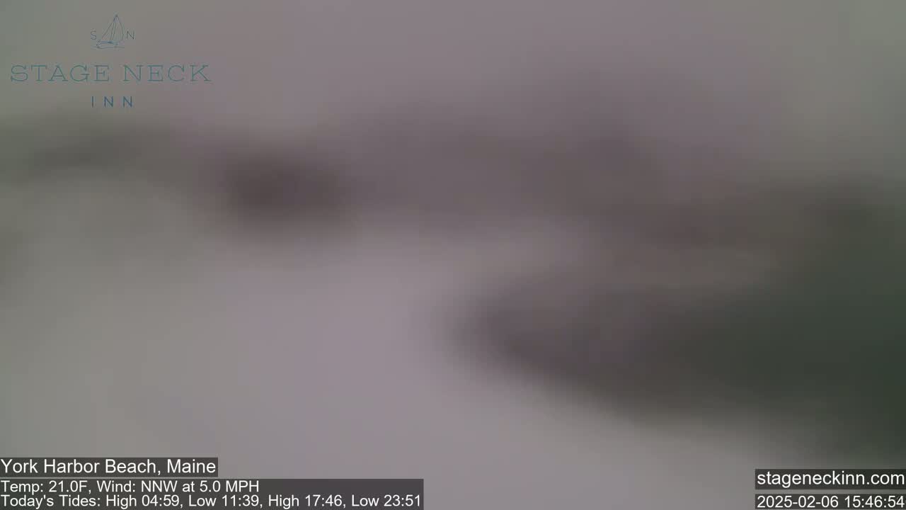York Harbor Beach Live Cam, Maine USA 