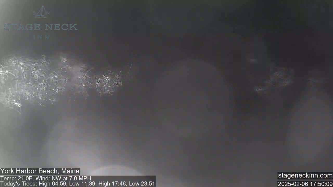 York Harbor Beach Live Cam, Maine USA 