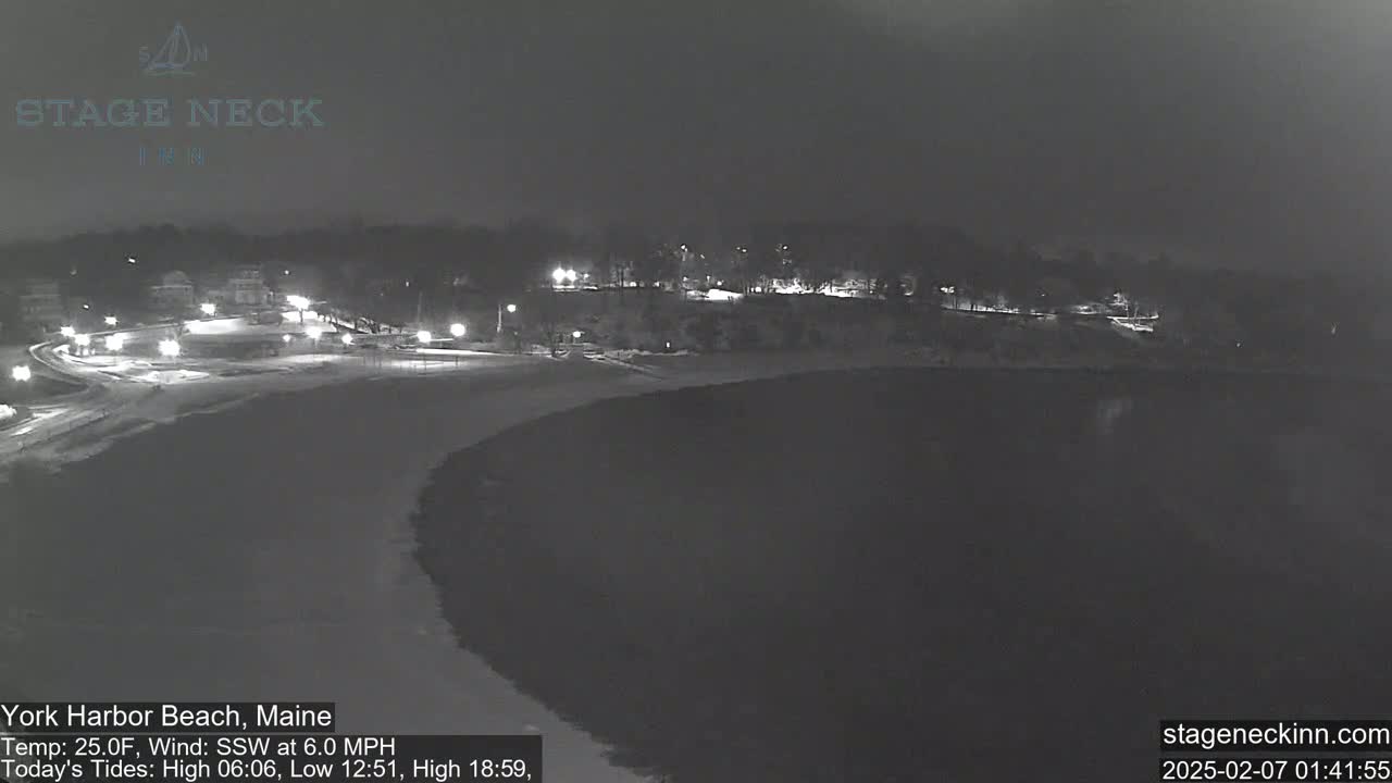 York Harbor Beach Live Cam, Maine USA 