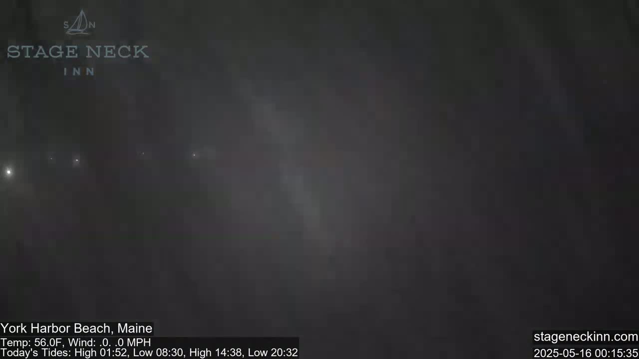 York Harbor Beach Live Cam, Maine USA 