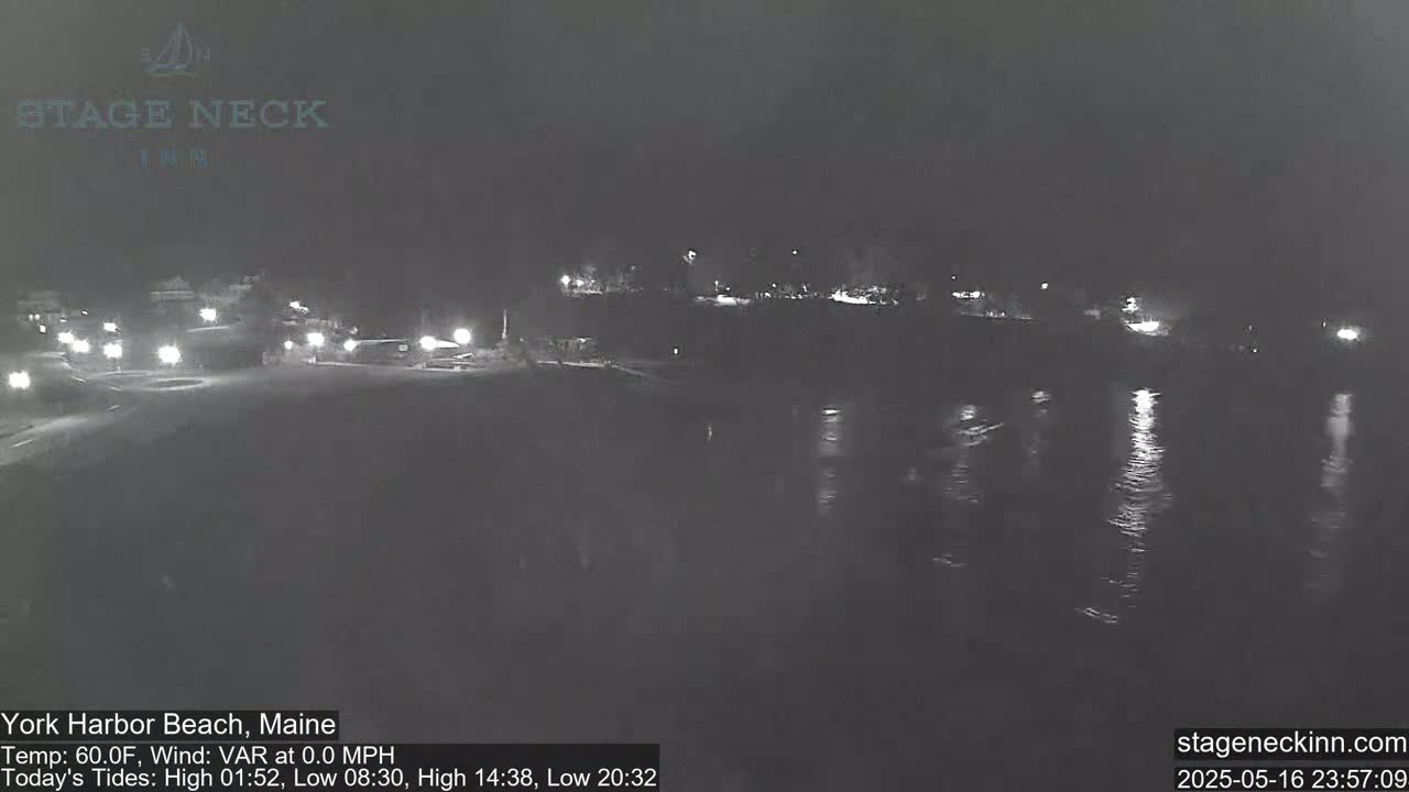 York Harbor Beach Live Cam, Maine USA 