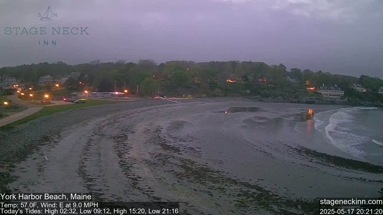 York Harbor Beach Live Cam, Maine USA 