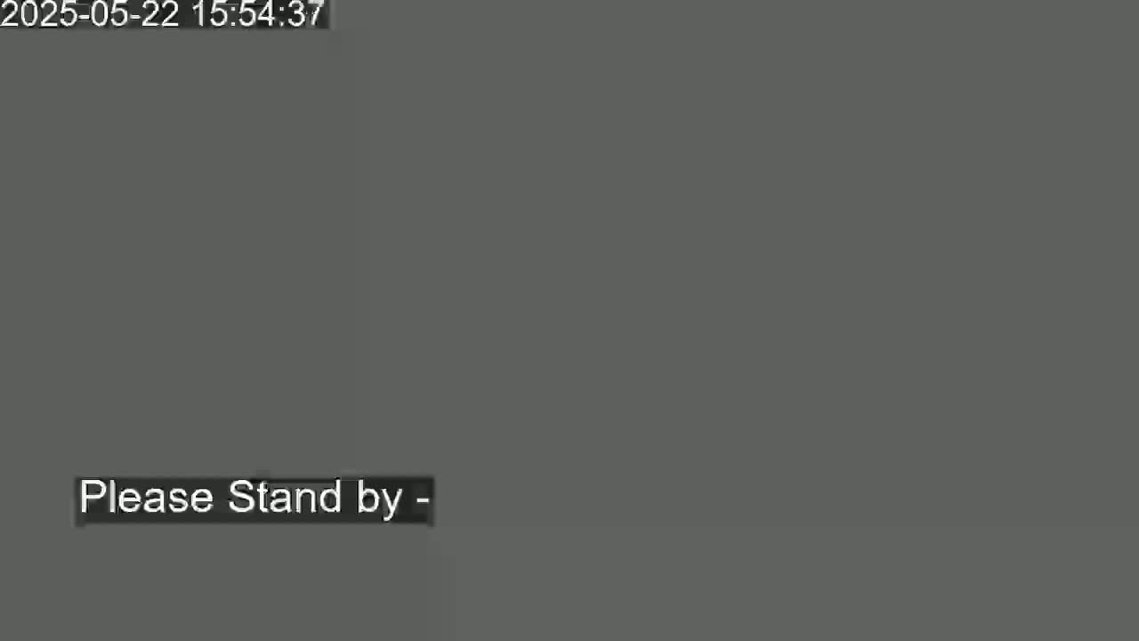 The image shows a solid dark gray screen with the words "Please Stand by" displayed at the bottom.
