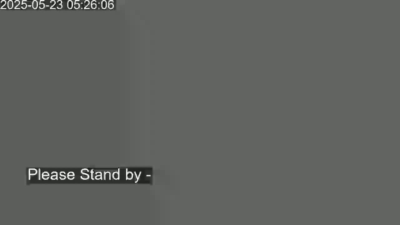 The image shows a solid dark gray screen with the words "Please Stand by" in a smaller, lighter gray rectangle at the bottom.