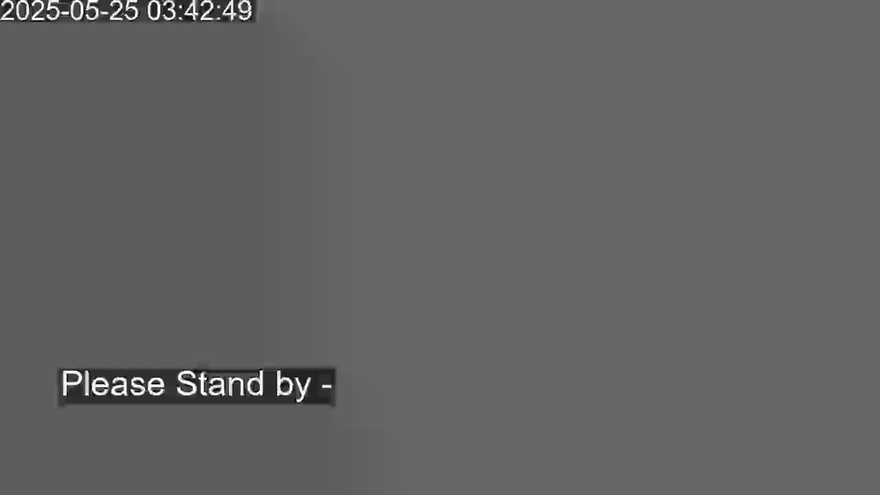 The image is a solid, dark gray screen with the words "Please Stand by" in a smaller box near the bottom.
