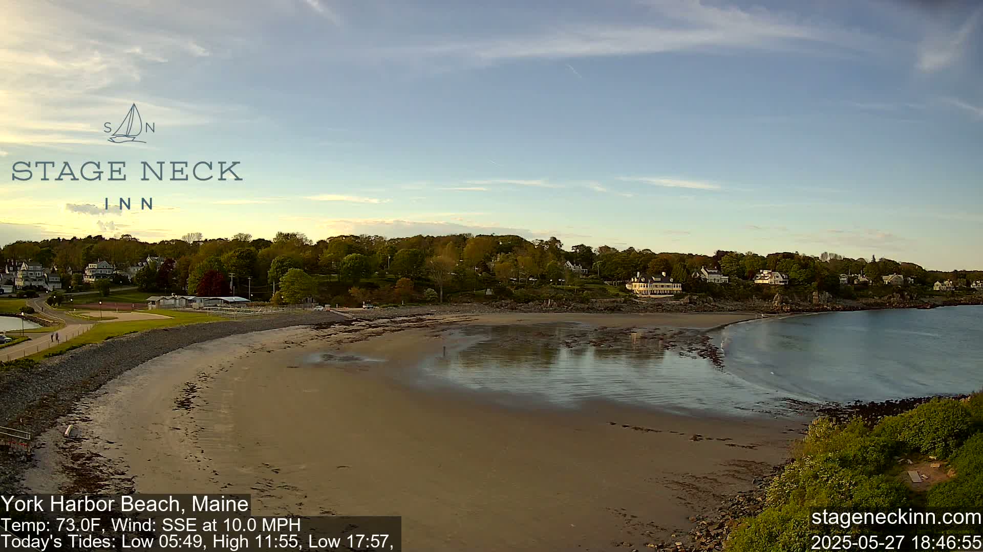York Harbor Beach Live Cam, Maine USA 
