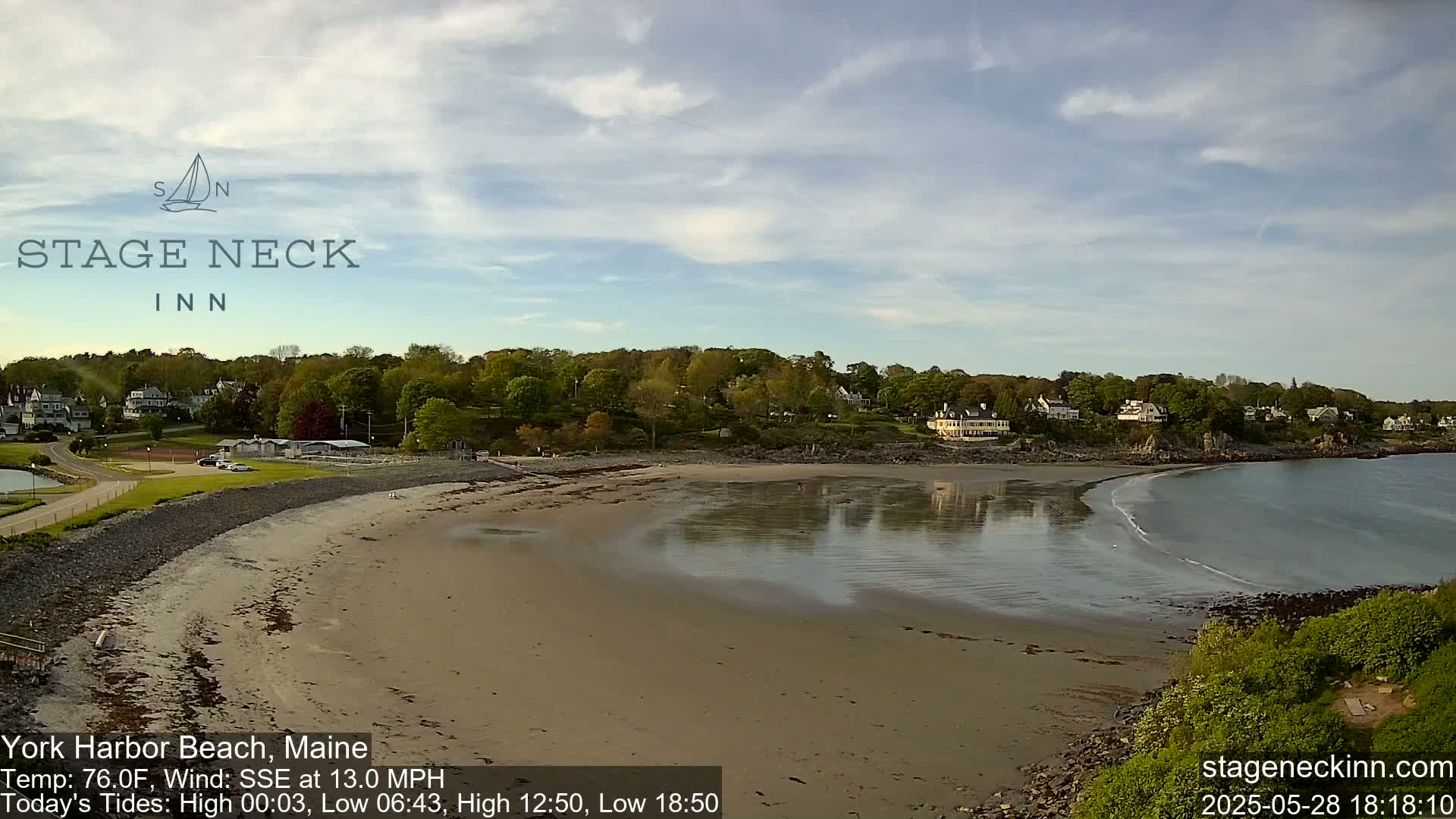 York Harbor Beach Live Cam, Maine USA 