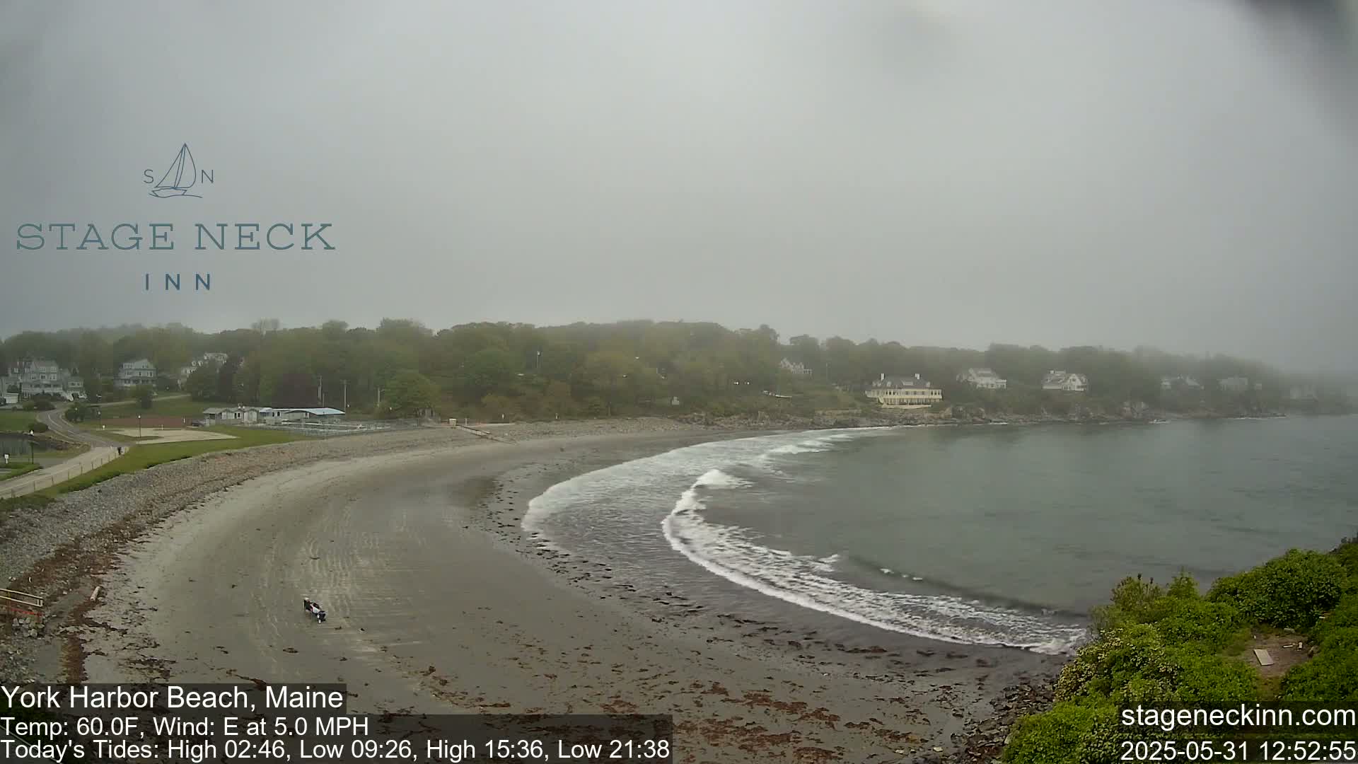York Harbor Beach Live Cam, Maine USA 