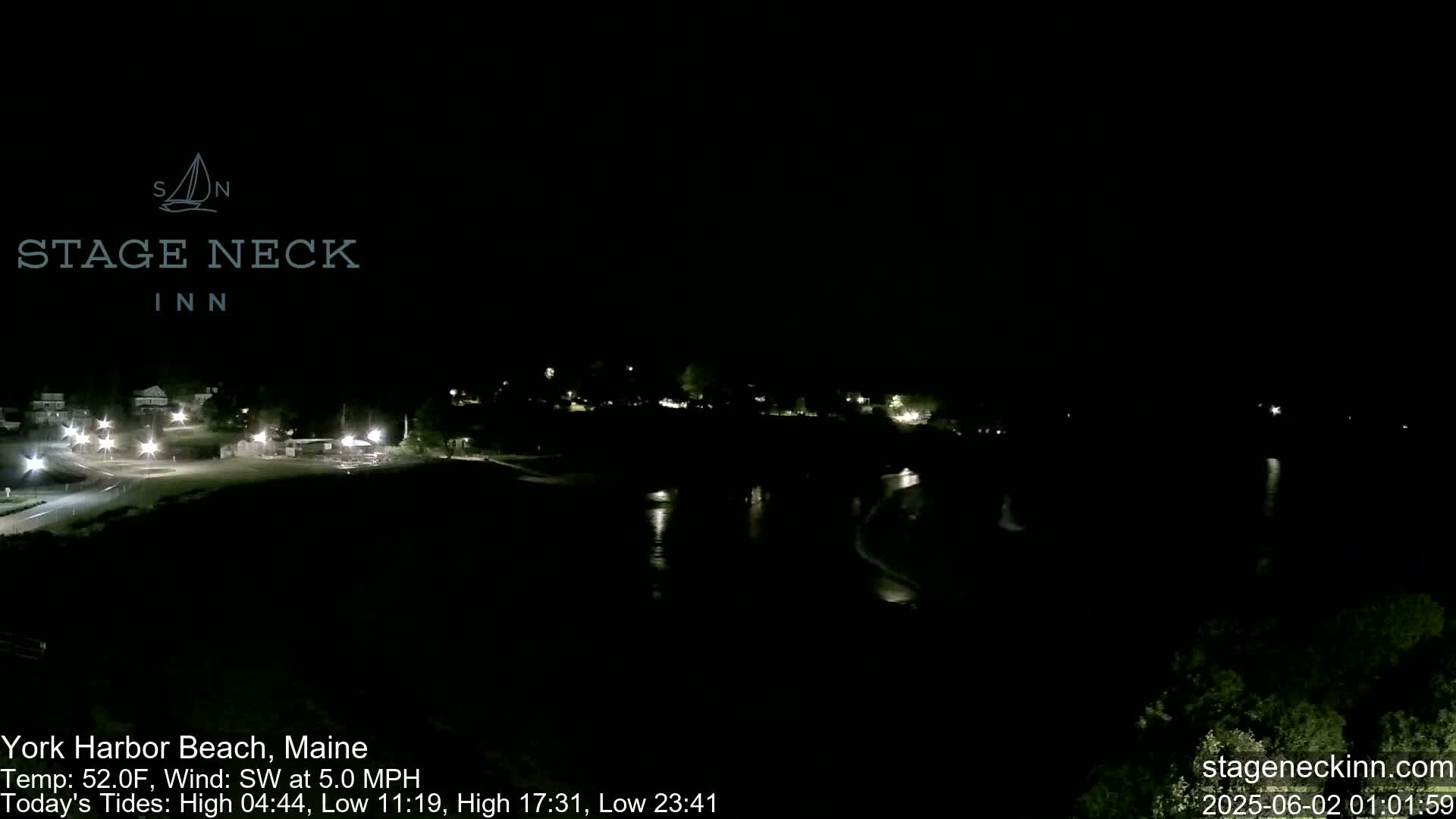 York Harbor Beach Live Cam, Maine USA 